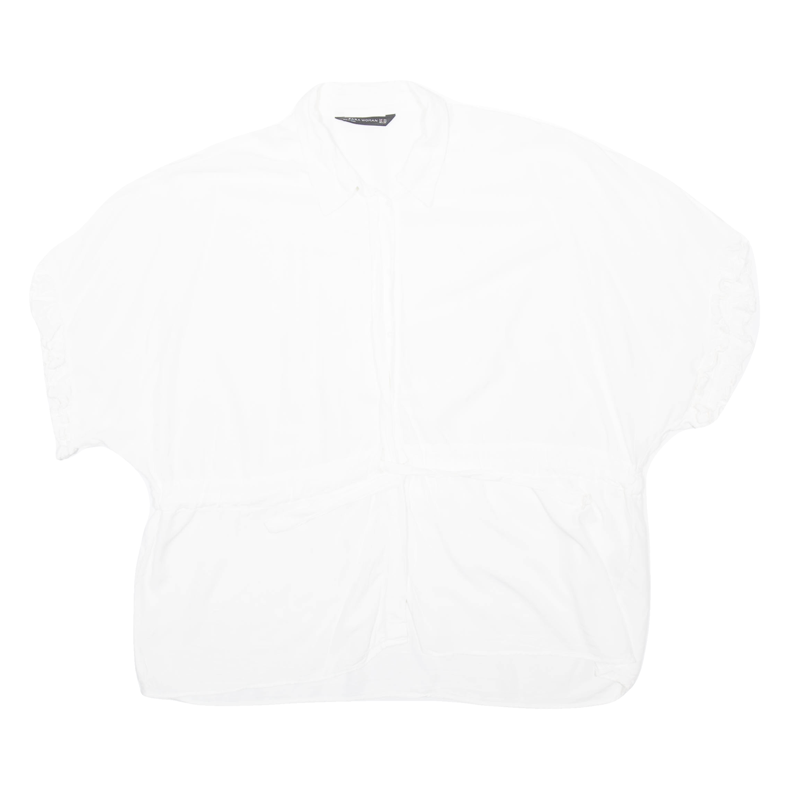 ZARA WOMAN Womens Blouse White V-Neck 2XL Refurbished - N/A refurbished available on Cerqular