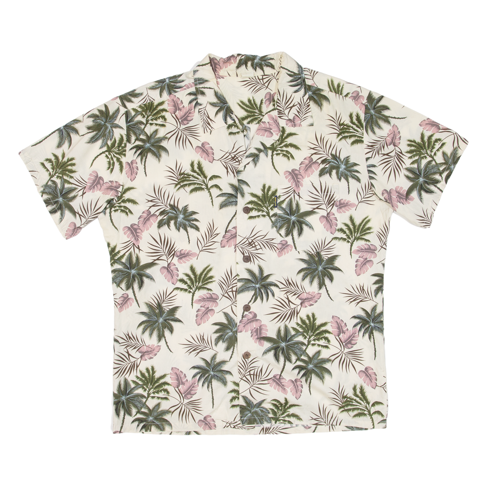 Mens Hawaiian Shirt Beige Floral L Refurbished - N/A refurbished available on Cerqular
