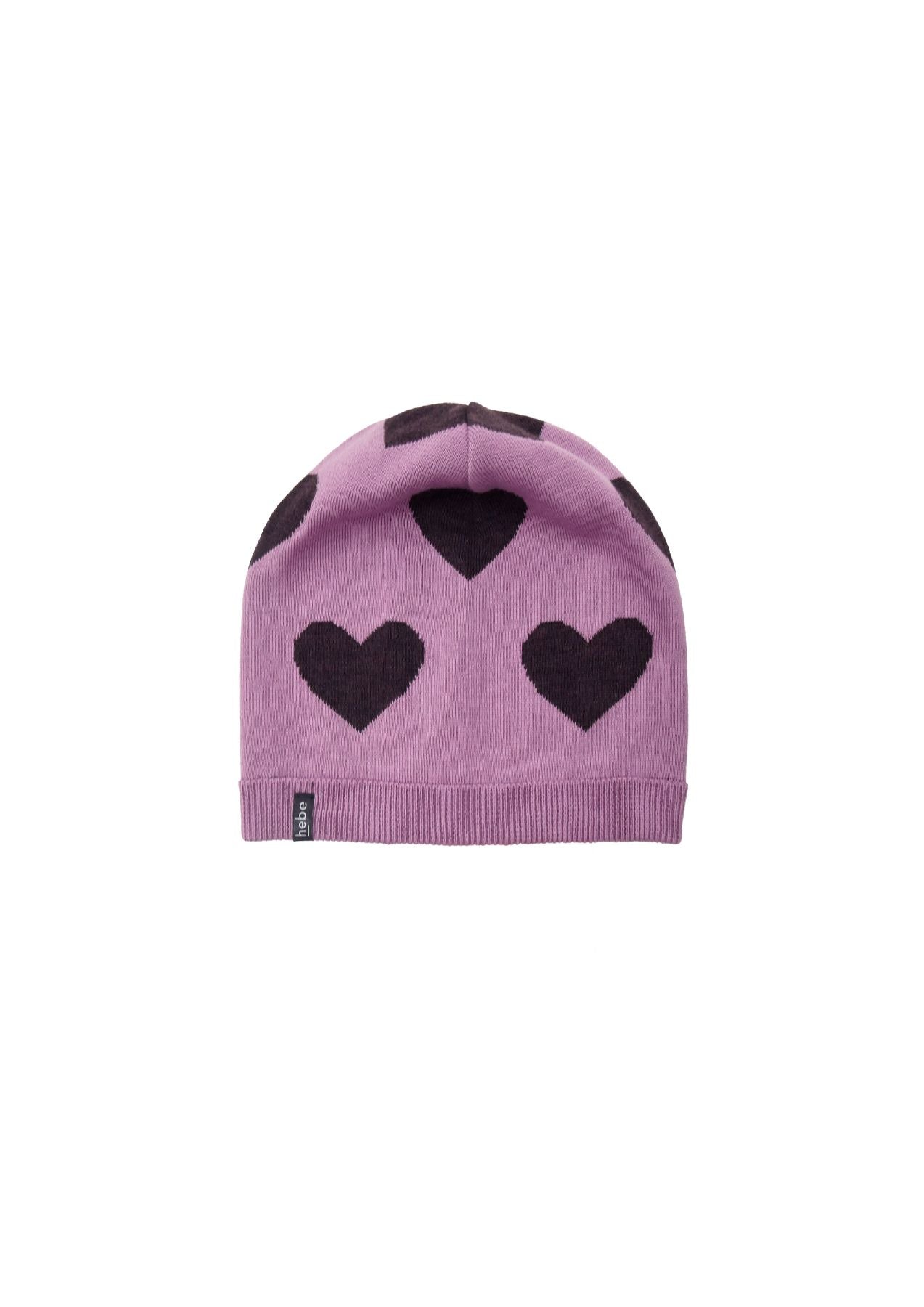 Merino wool girls hat - Hearts | Size: 2-6 years Refurbished - N/A (Note: This brand may not be well-known globally refurbished available on Cerqular