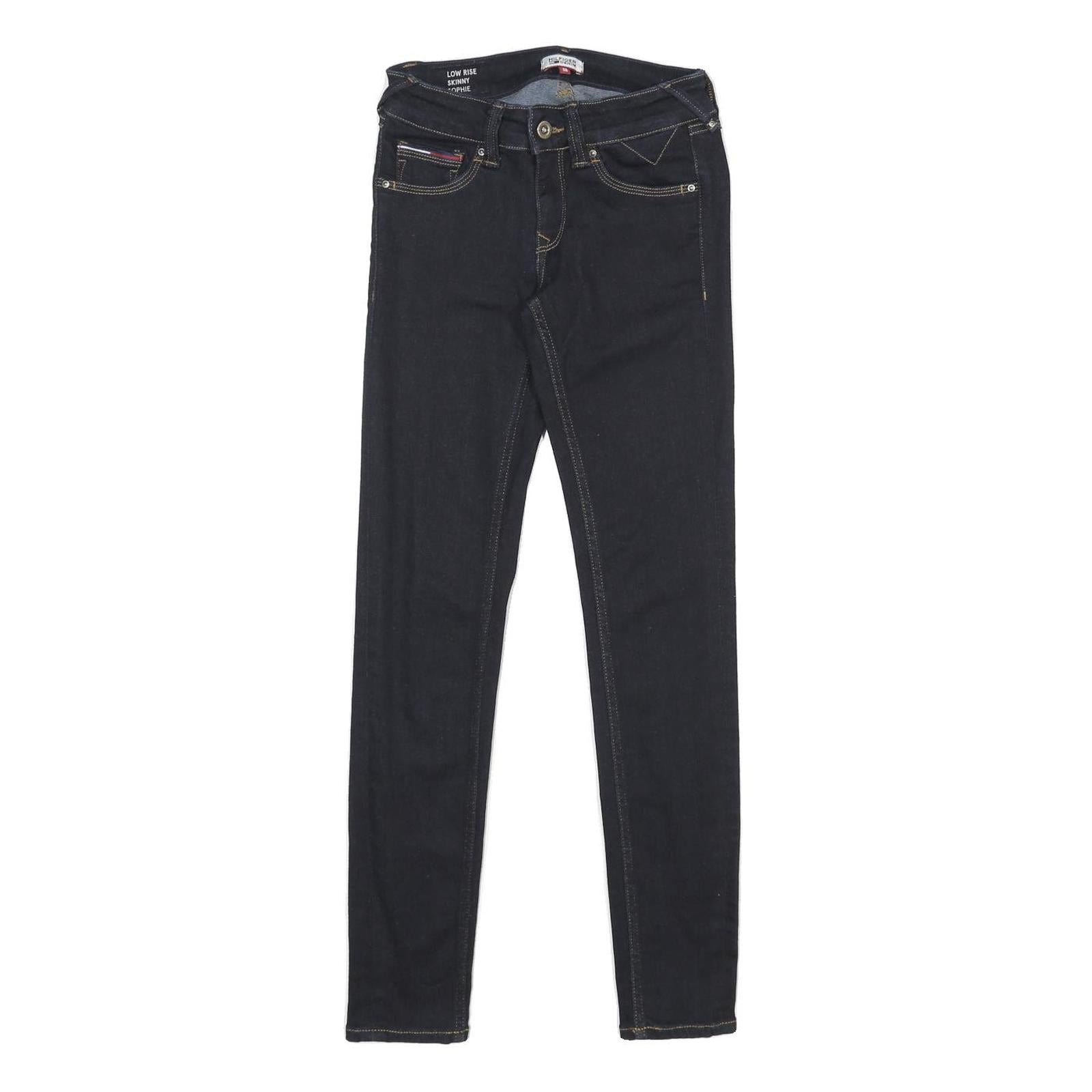 HILFIGER DENIM Womens Jeans Blue Slim Skinny Denim Dark W25 L30 Zip Cotton Blend Refurbished - N/A refurbished available on Cerqular