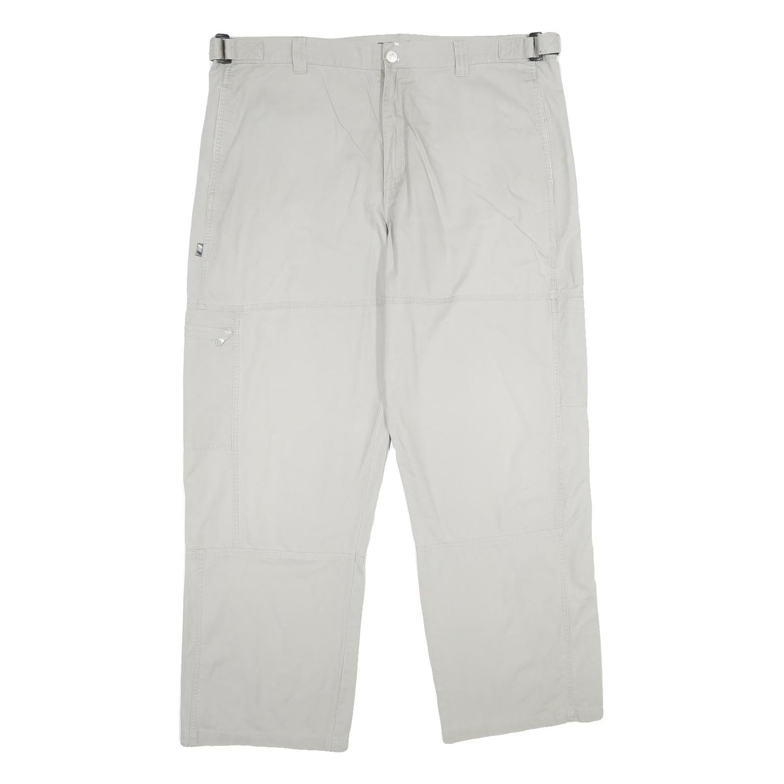 LET'S GO Mens Regular Fit Beige Cotton Trousers W40 L32 Casual Outdoor Zip Refurbished - N/A refurbished available on Cerqular