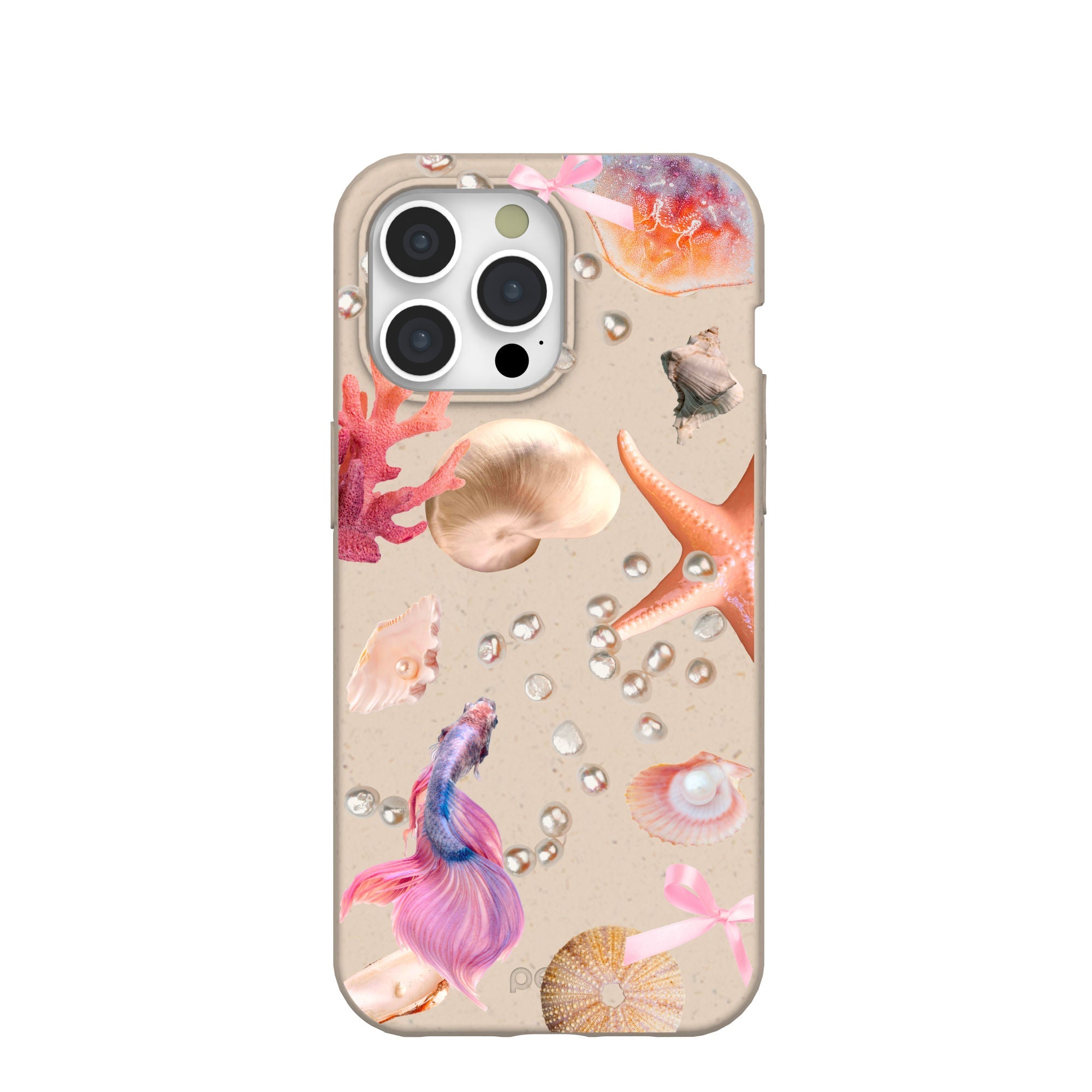 Seashell Aqua Dreams iPhone 15 Pro Max Case Refurbished - Pela Case refurbished available on Cerqular