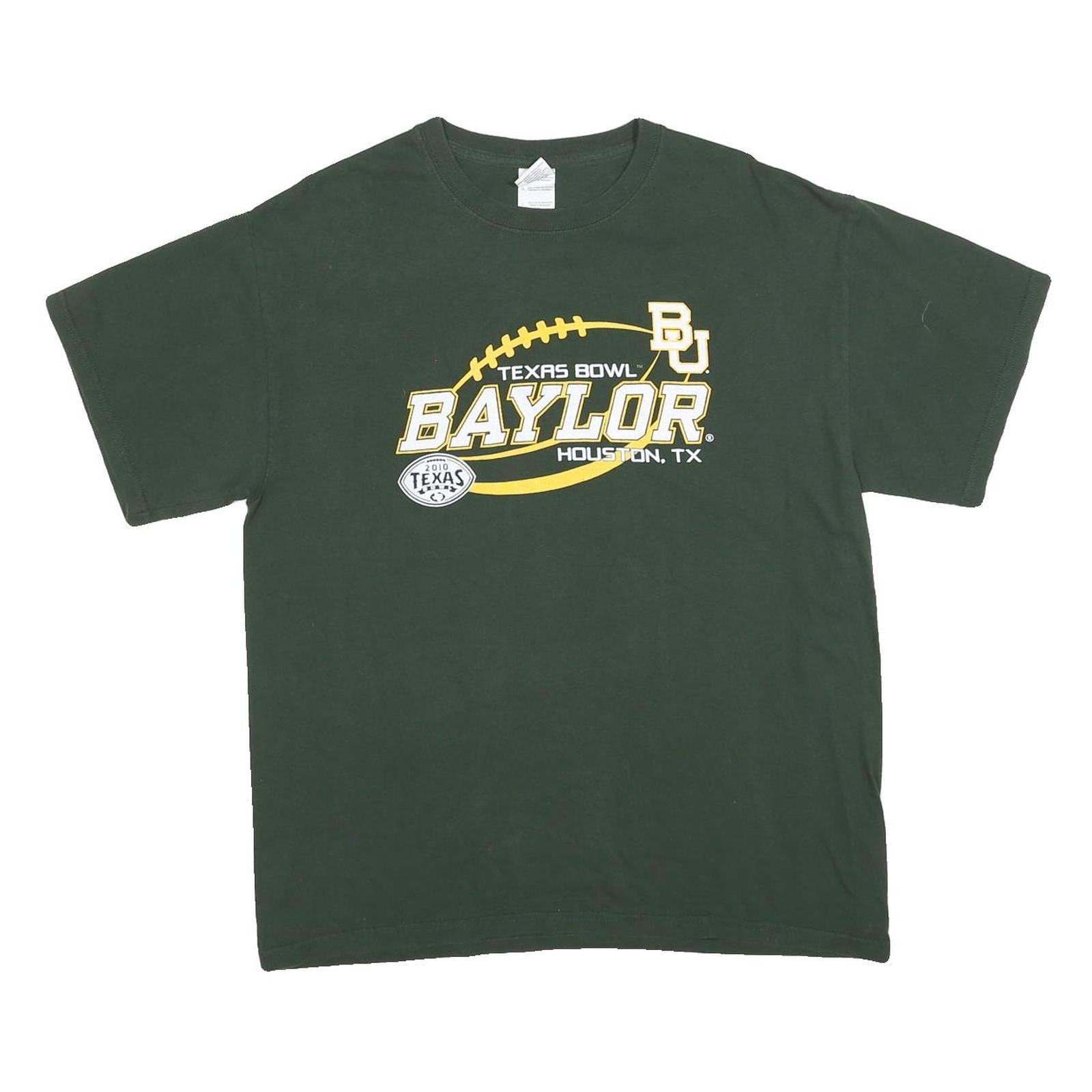 GILDAN Mens Green Baylor Texas Bowl Graphic T-Shirt L Short Sleeve Crew Neck Refurbished - N/A refurbished available on Cerqular