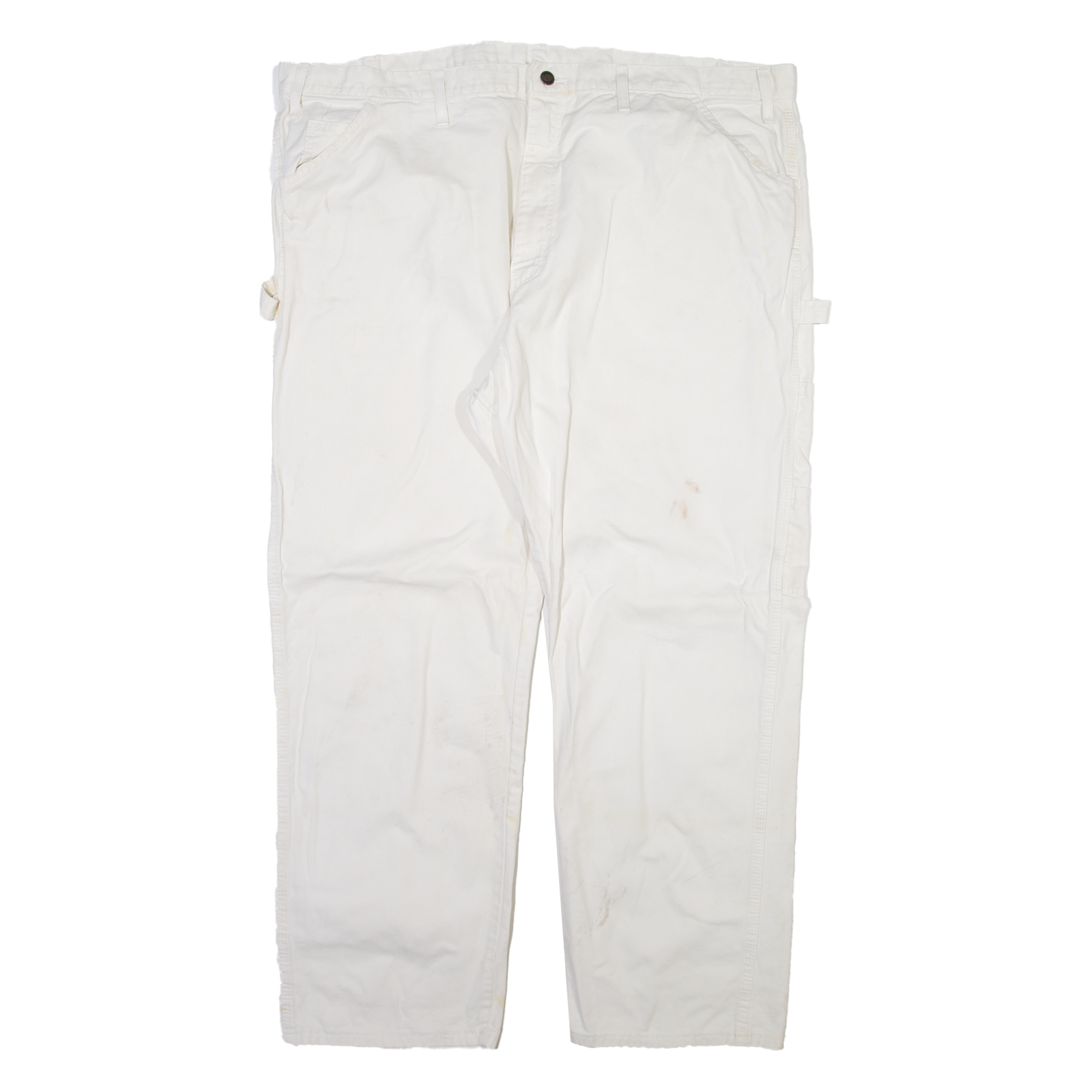 DICKIES Carpenter Mens Trousers White Regular Straight W46 L30 Refurbished - N/A refurbished available on Cerqular
