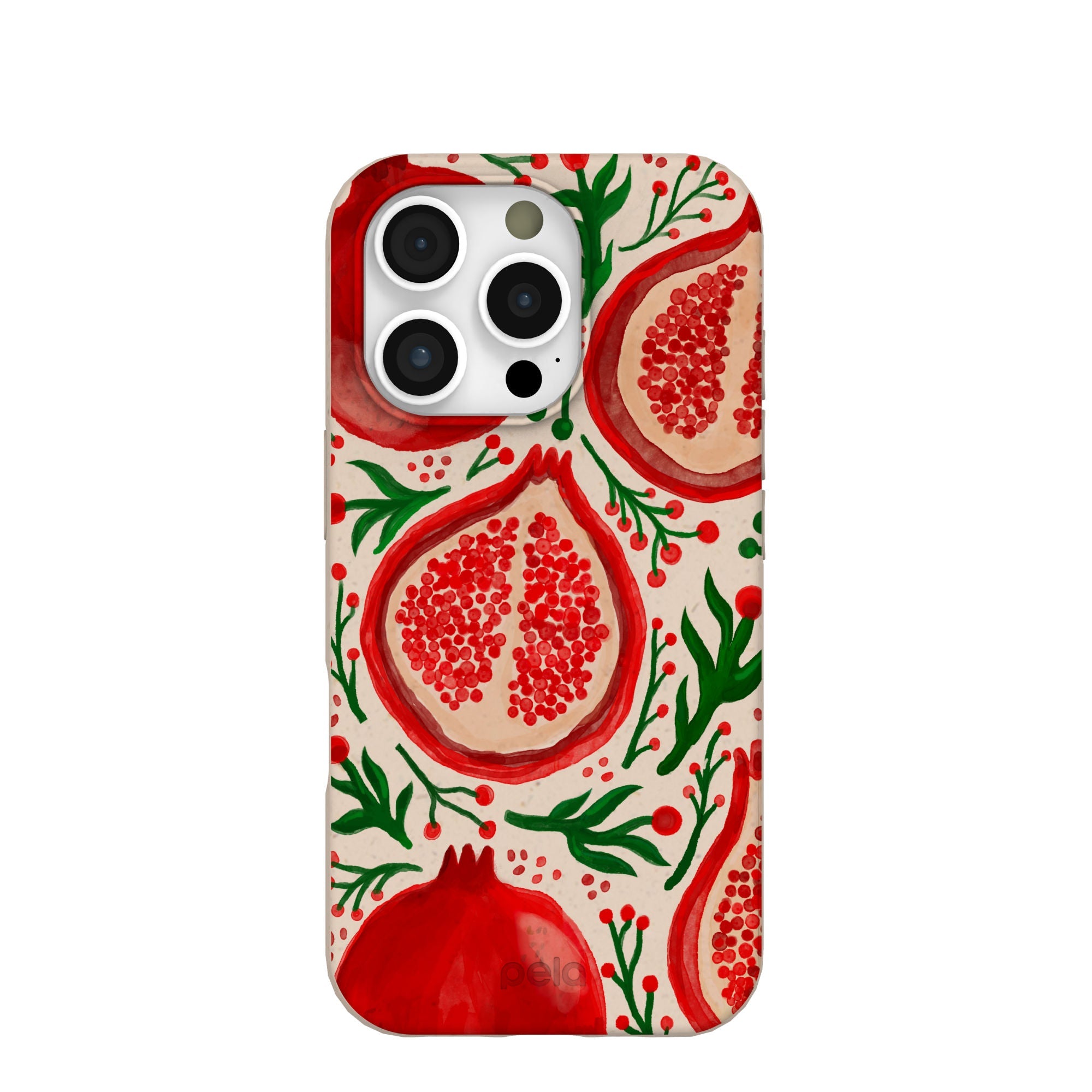 Seashell Pomegranate Cheer iPhone 16 Pro Case Refurbished - Pela Case refurbished available on Cerqular