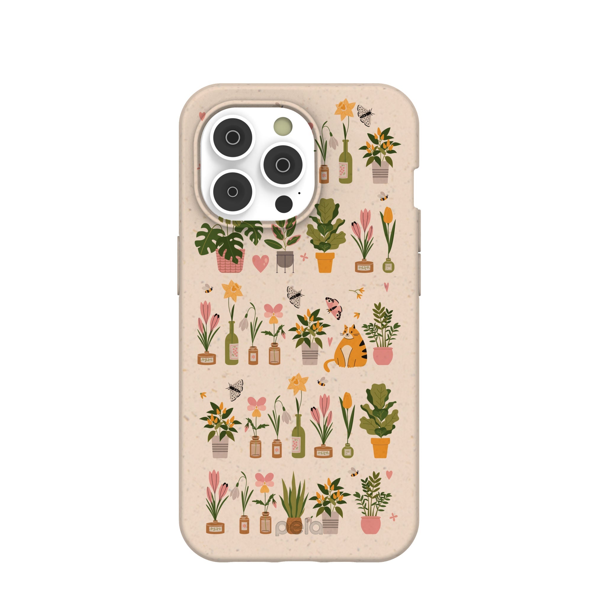 Seashell Plants and Blooms iPhone 14 Pro Case Refurbished - Pela Case refurbished available on Cerqular