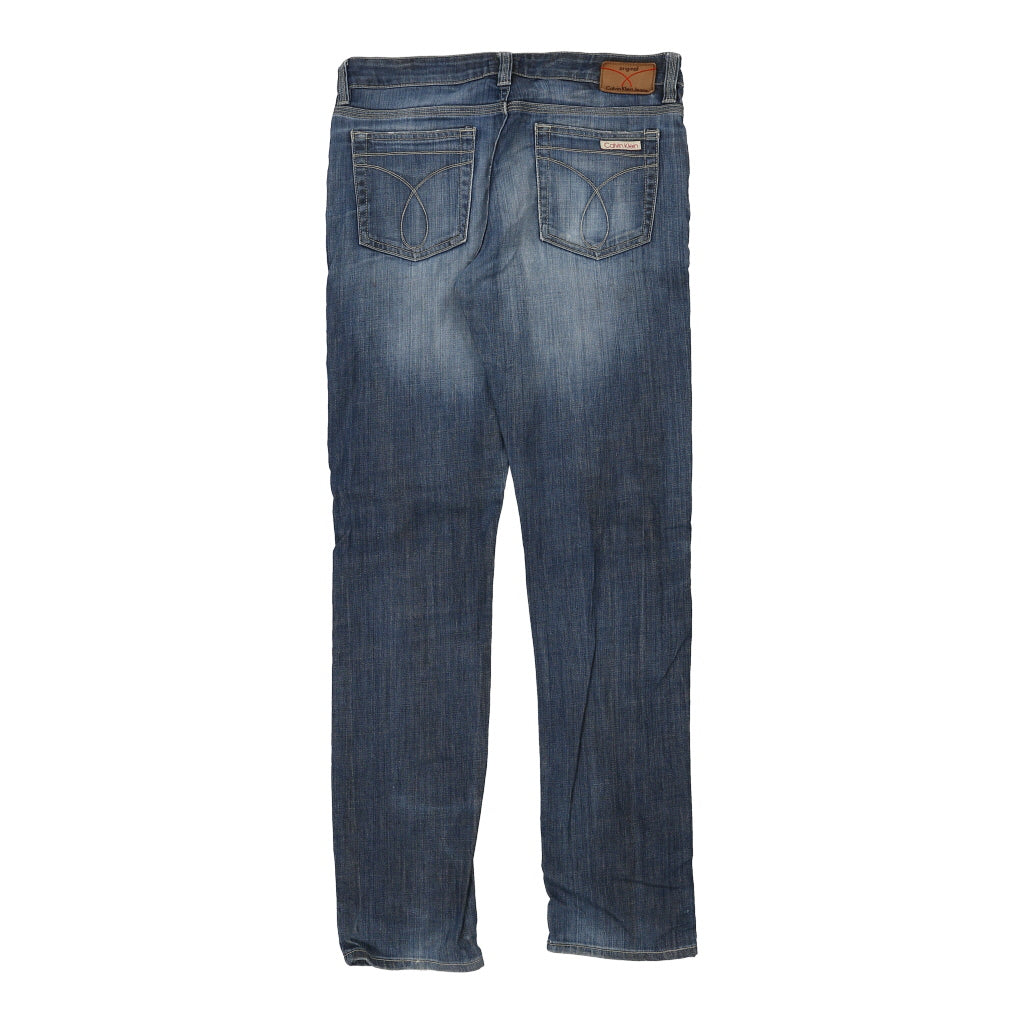 Calvin Klein Jeans Jeans - 33W UK 14 Blue Cotton Refurbished - Thrifted (note: this is a term often used to describe second- refurbished available on Cerqular