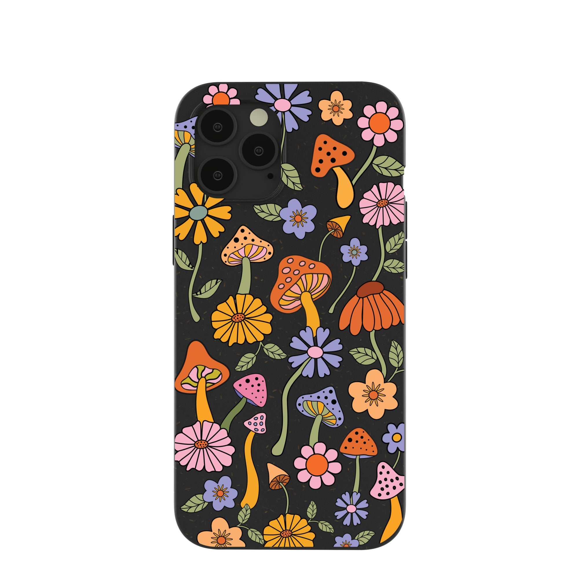 Black Midnight Shrooms iPhone 12 Pro Max Case Refurbished - Pela Case refurbished available on Cerqular