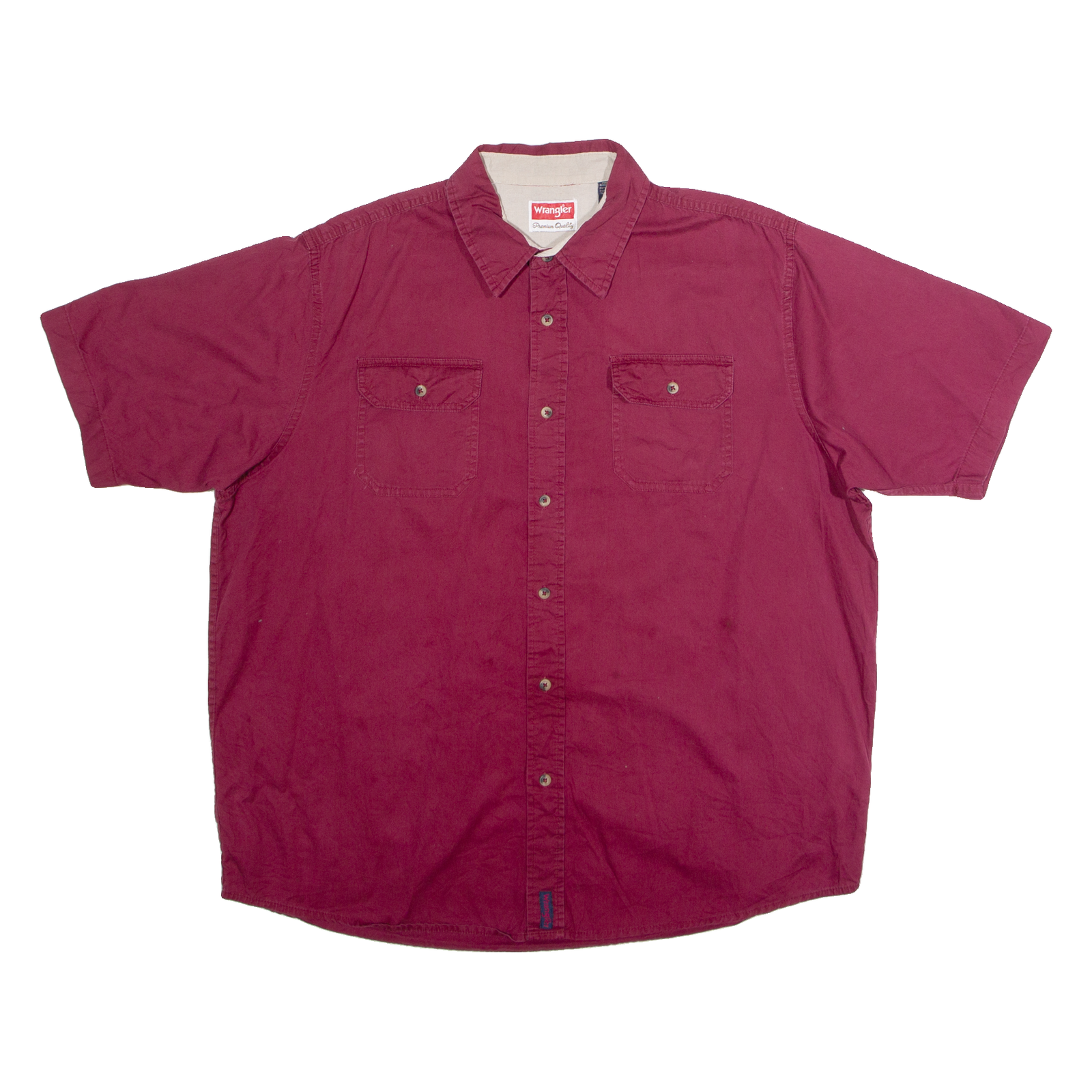 WRANGLER Mens Plain Shirt Red 90s XL Refurbished - N/A refurbished available on Cerqular