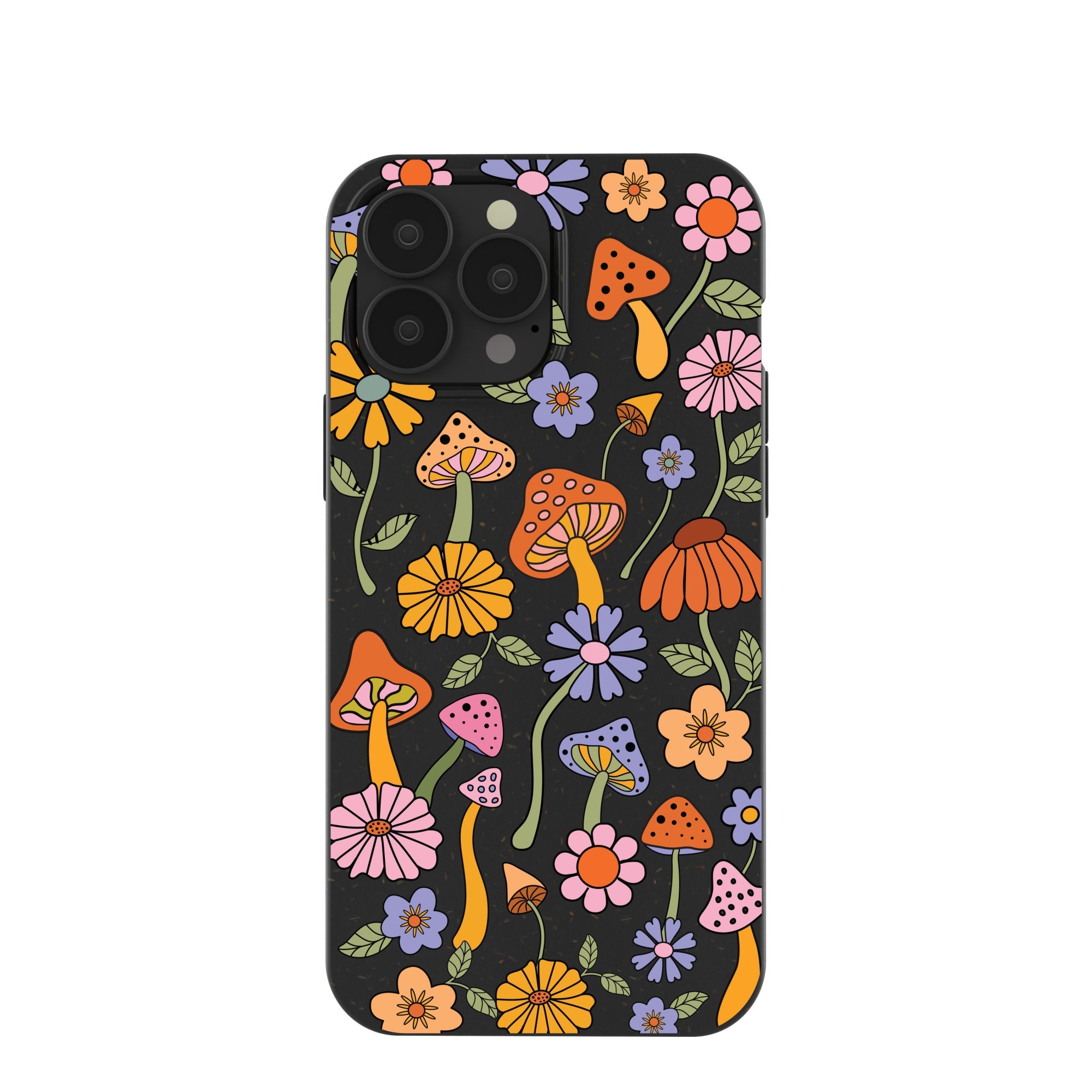 Black Midnight Shrooms iPhone 13 Pro Max Case Refurbished - Pela Case refurbished available on Cerqular