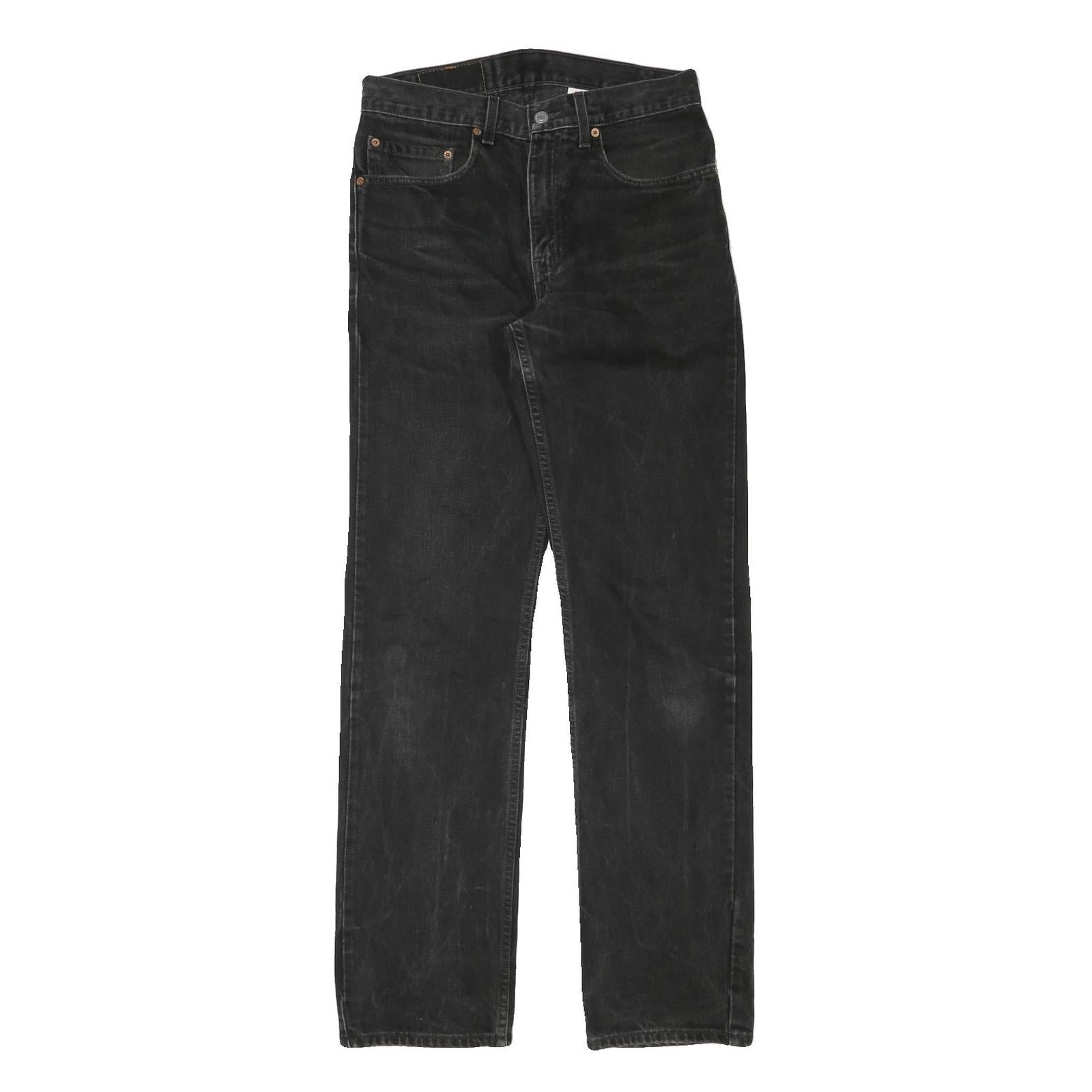 LEVI'S 505 Mens Jeans Black Regular Straight Denim Medium W30 L33 Zip Closure Refurbished - N/A refurbished available on Cerqular