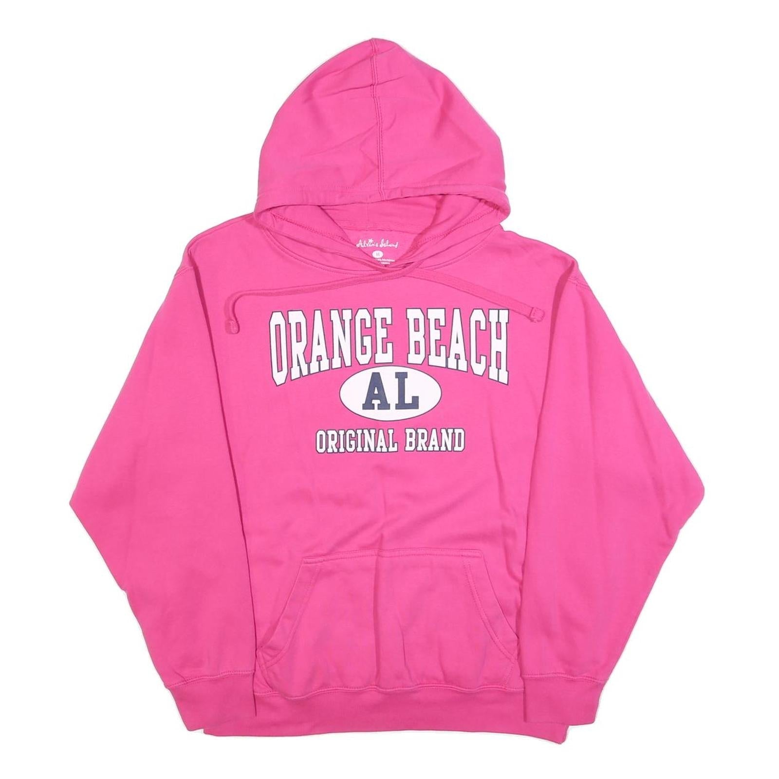 ALRINS ISLAND Womens Pink Hoodie M Orange Beach AL Cotton Blend Refurbished - N/A refurbished available on Cerqular