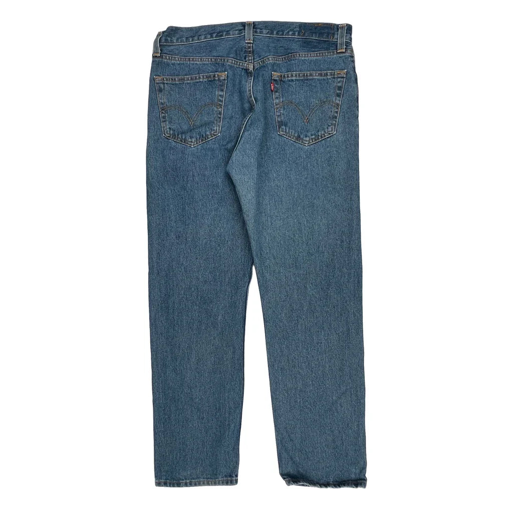 Levis Jeans - 36W 30L Blue Denim Refurbished - Thrifted (note: this is a term often used to describe second- refurbished available on Cerqular