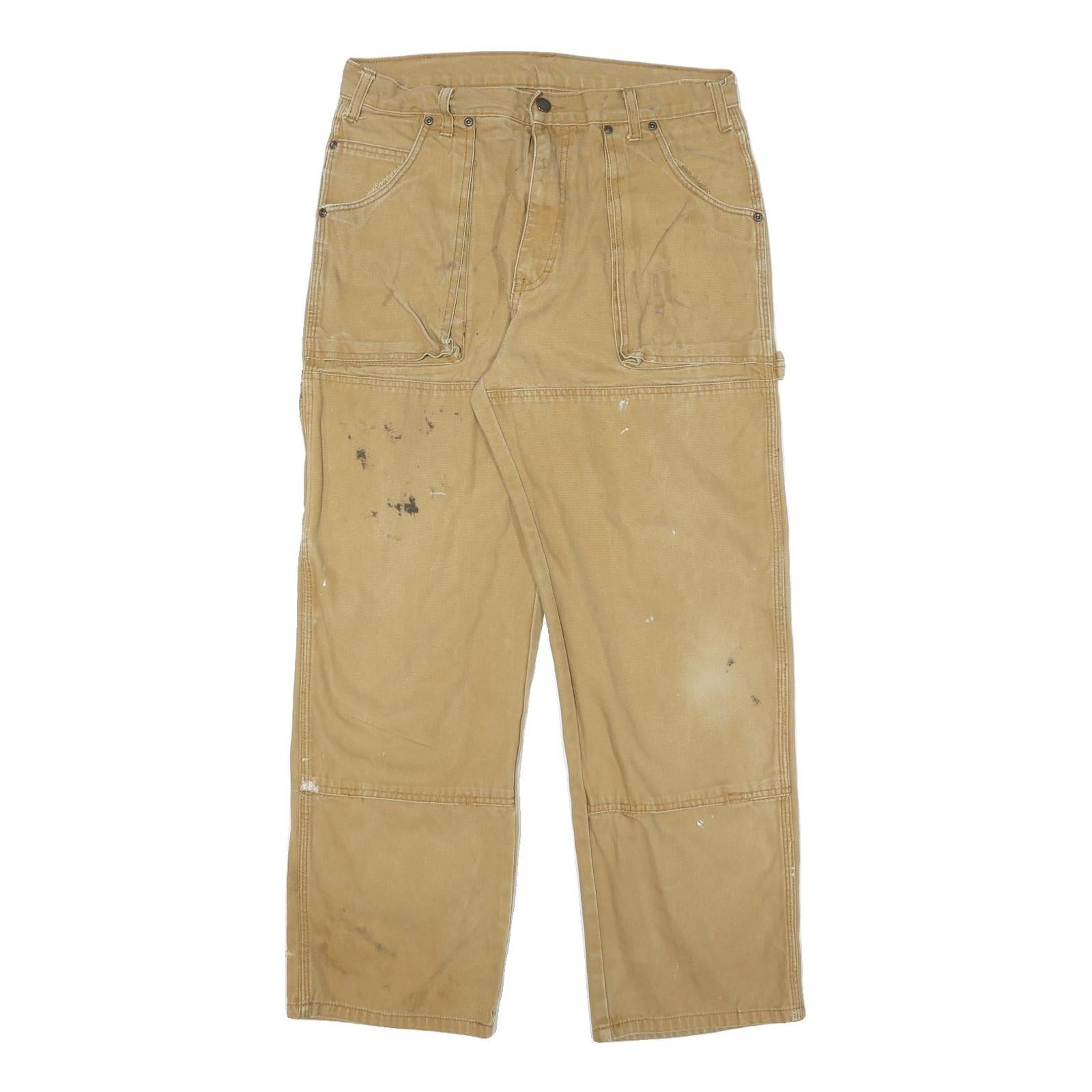 DICKIES Mens Beige Regular Fit Straight Leg Denim Cotton Blend Medium Wash W32 Refurbished - N/A refurbished available on Cerqular