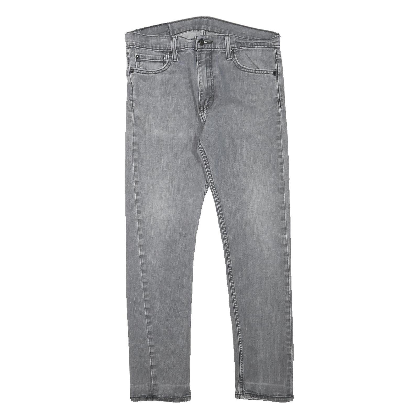 LEVI'S Mens Regular Fit Grey Denim Jeans Zip W31 L25 Classic Cotton Blend Refurbished - N/A refurbished available on Cerqular