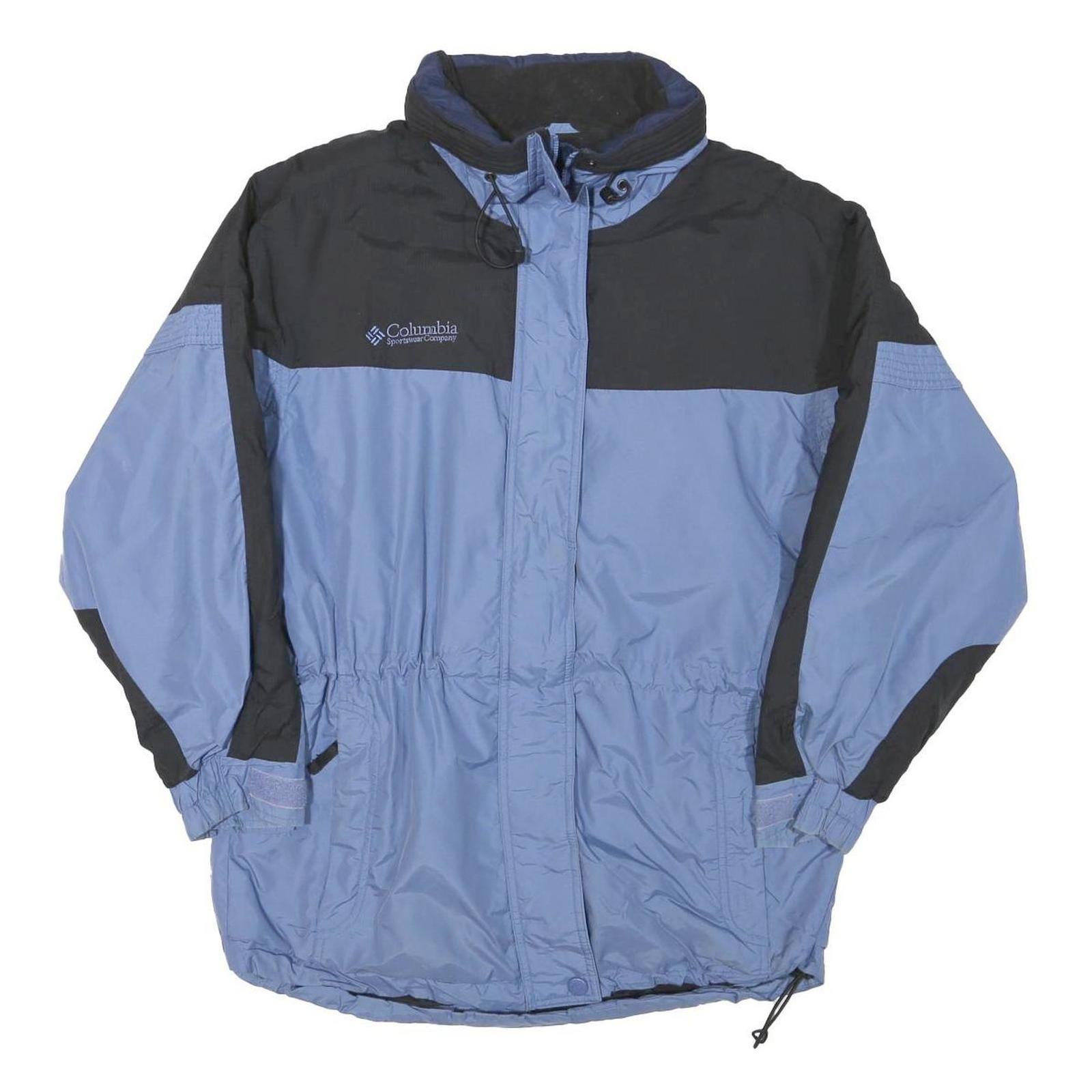 COLUMBIA Womens Blue & Black Outdoor Jacket L Polyester Blend Zip Warm Casual Refurbished - N/A refurbished available on Cerqular