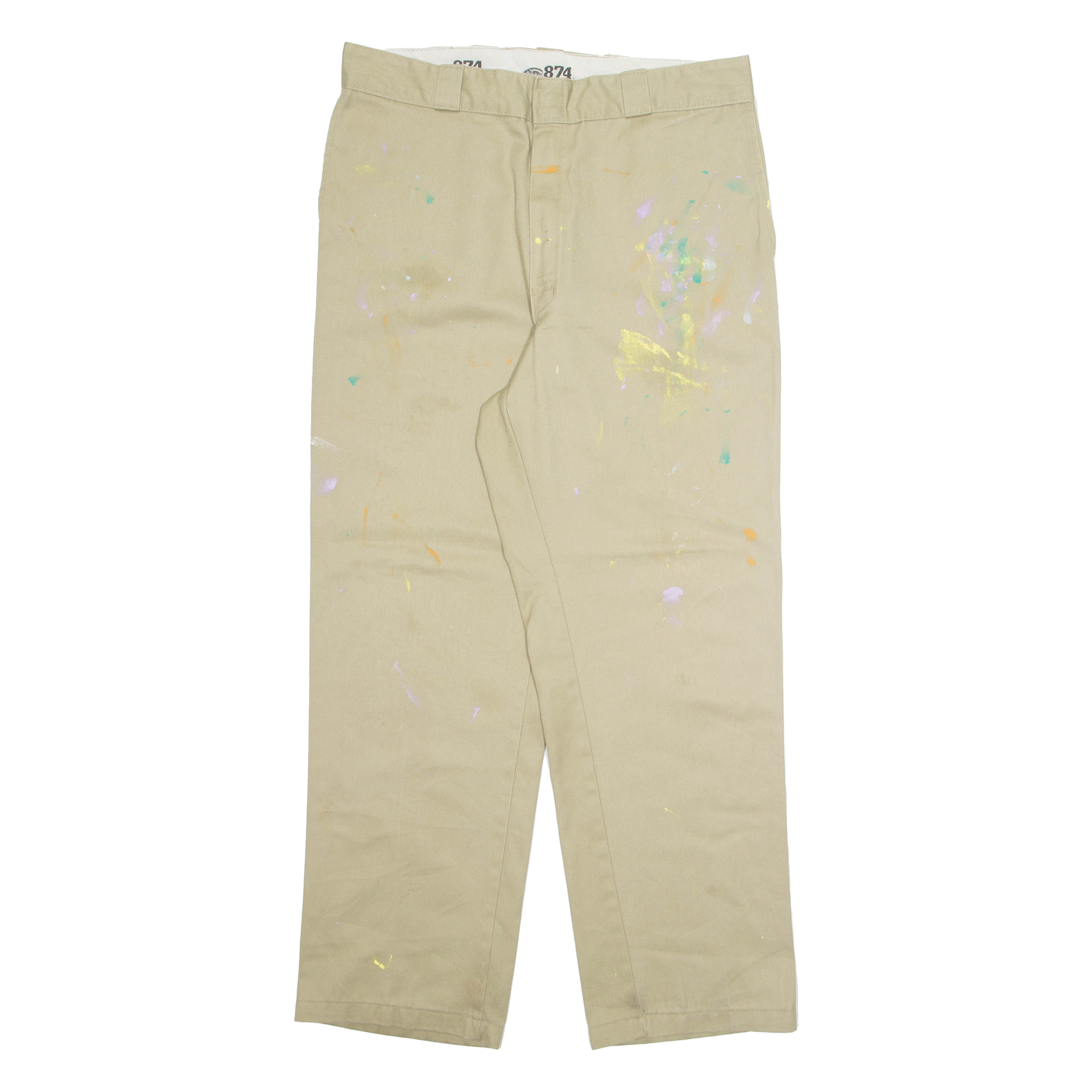 DICKIES Chino 874 Mens Trousers Beige Regular Straight W34 L31 Refurbished - N/A refurbished available on Cerqular