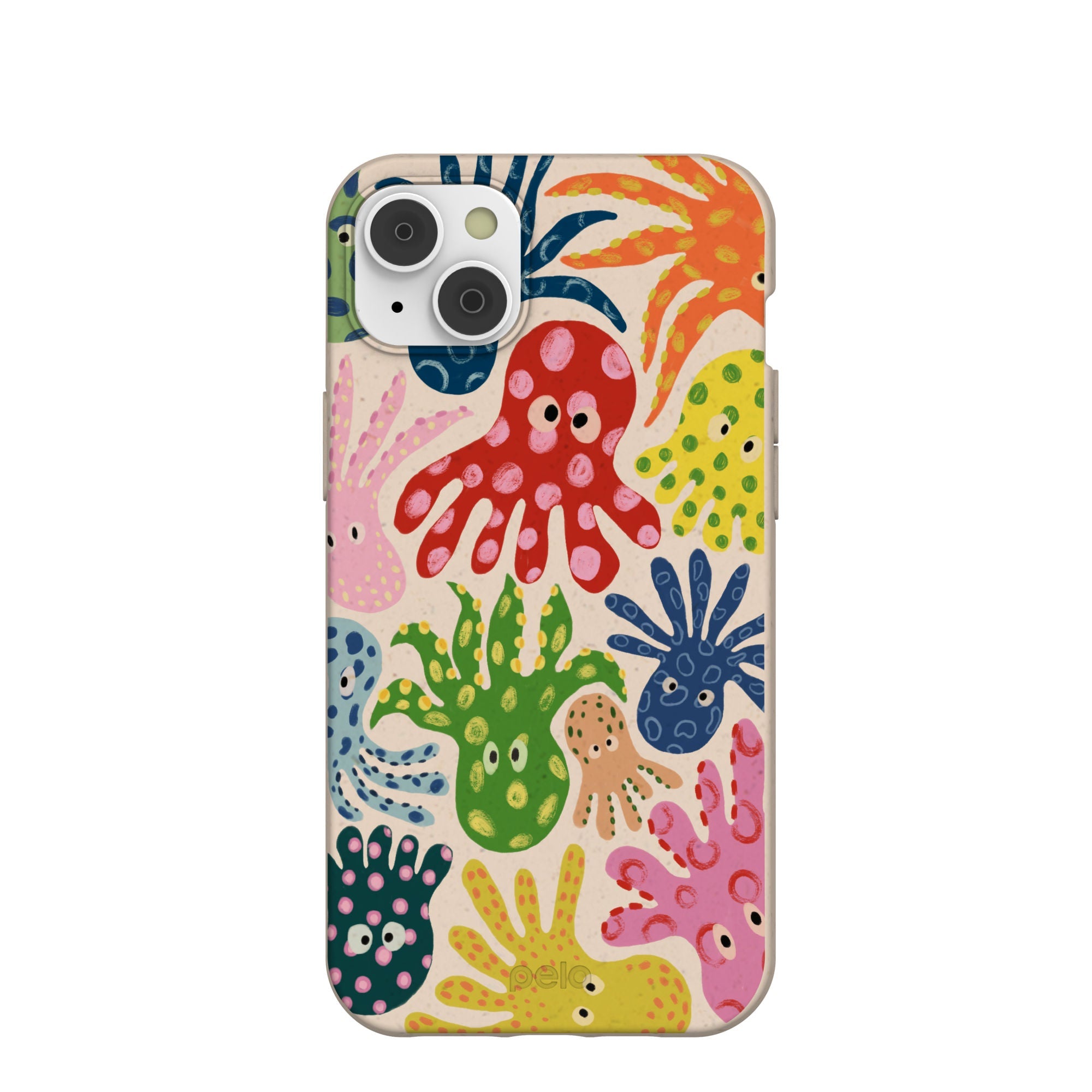 Seashell Octopi iPhone 14 Plus Case Refurbished - Pela Case refurbished available on Cerqular