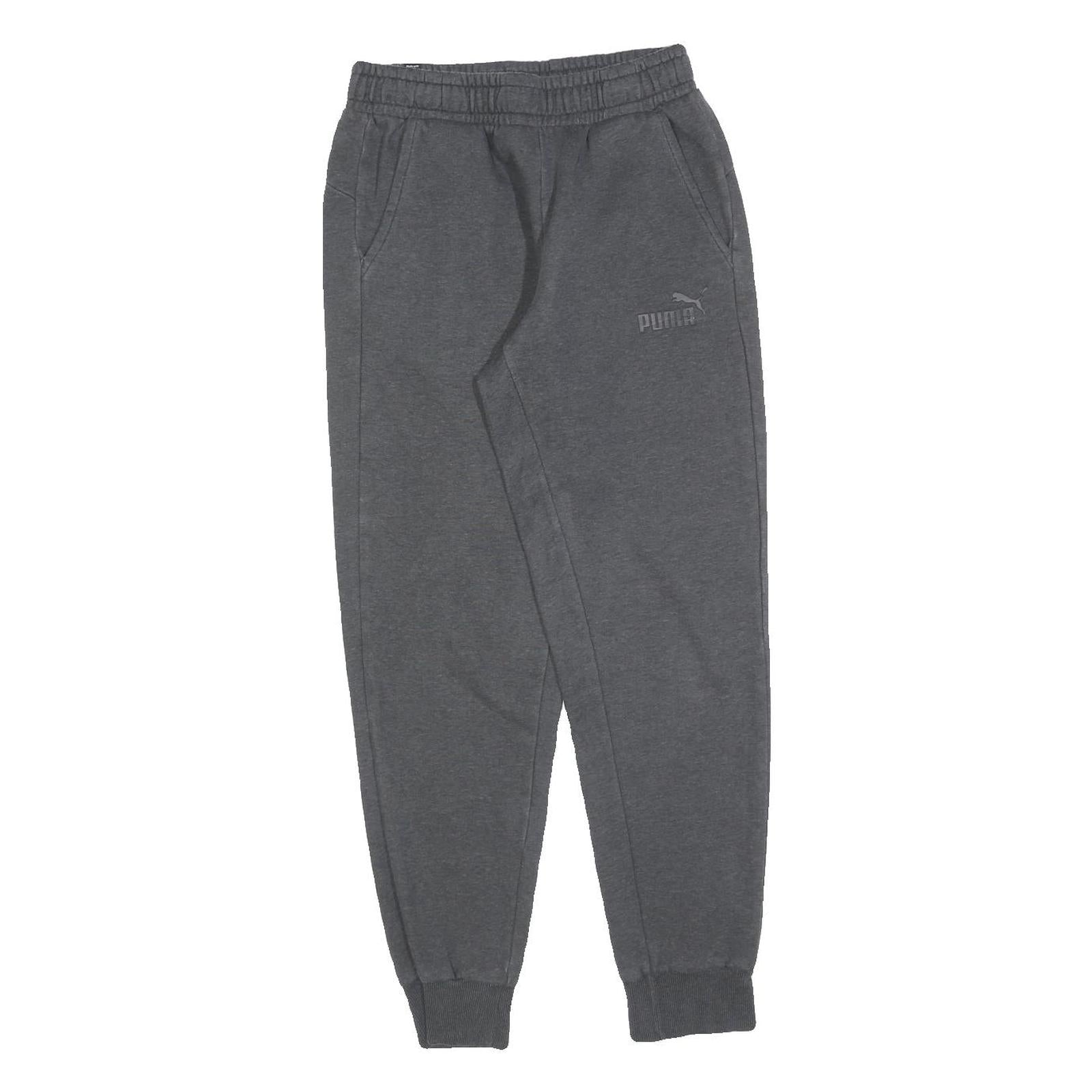 PUMA Mens Joggers Grey Slim Tapered S W26 L28 Cotton Blend Sports Casual Refurbished - N/A refurbished available on Cerqular