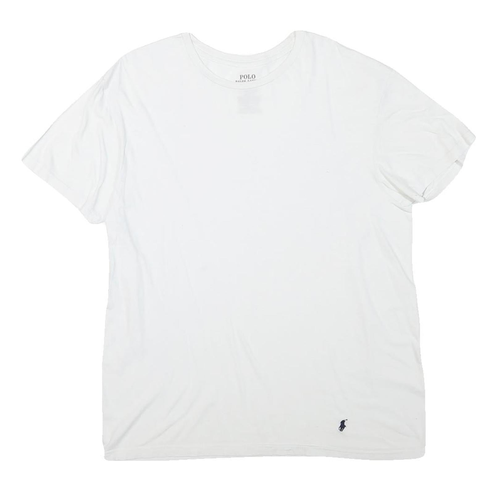 POLO RALPH LAUREN Mens White Classic T-Shirt L Short Sleeve Crew Neck Cotton Refurbished - N/A refurbished available on Cerqular