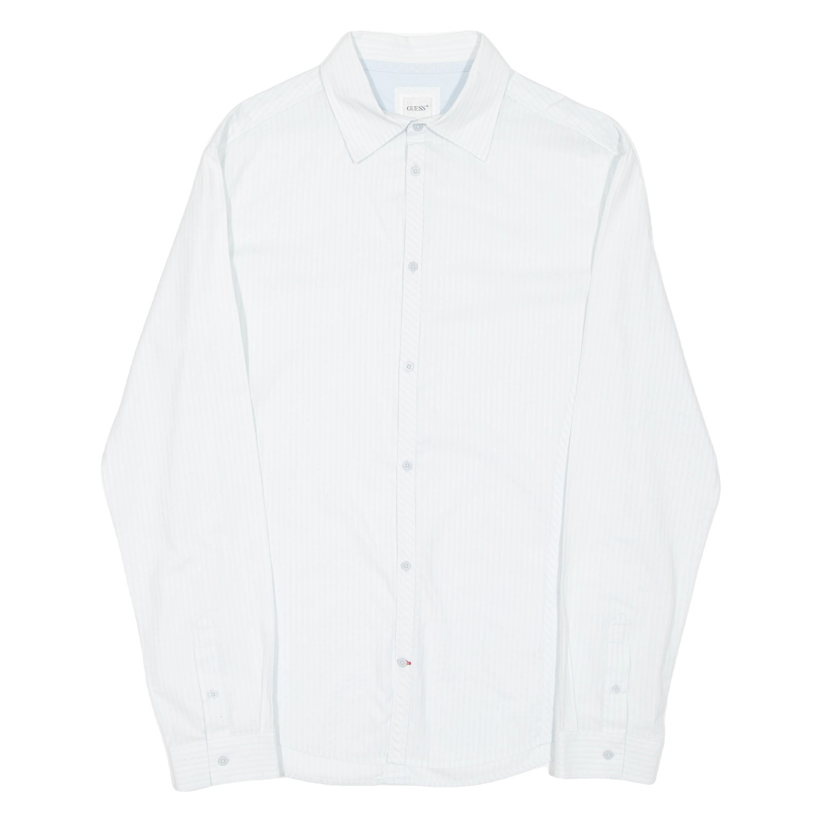 GUESS Mens Shirt Blue Striped Long Sleeve S Refurbished - N/A refurbished available on Cerqular