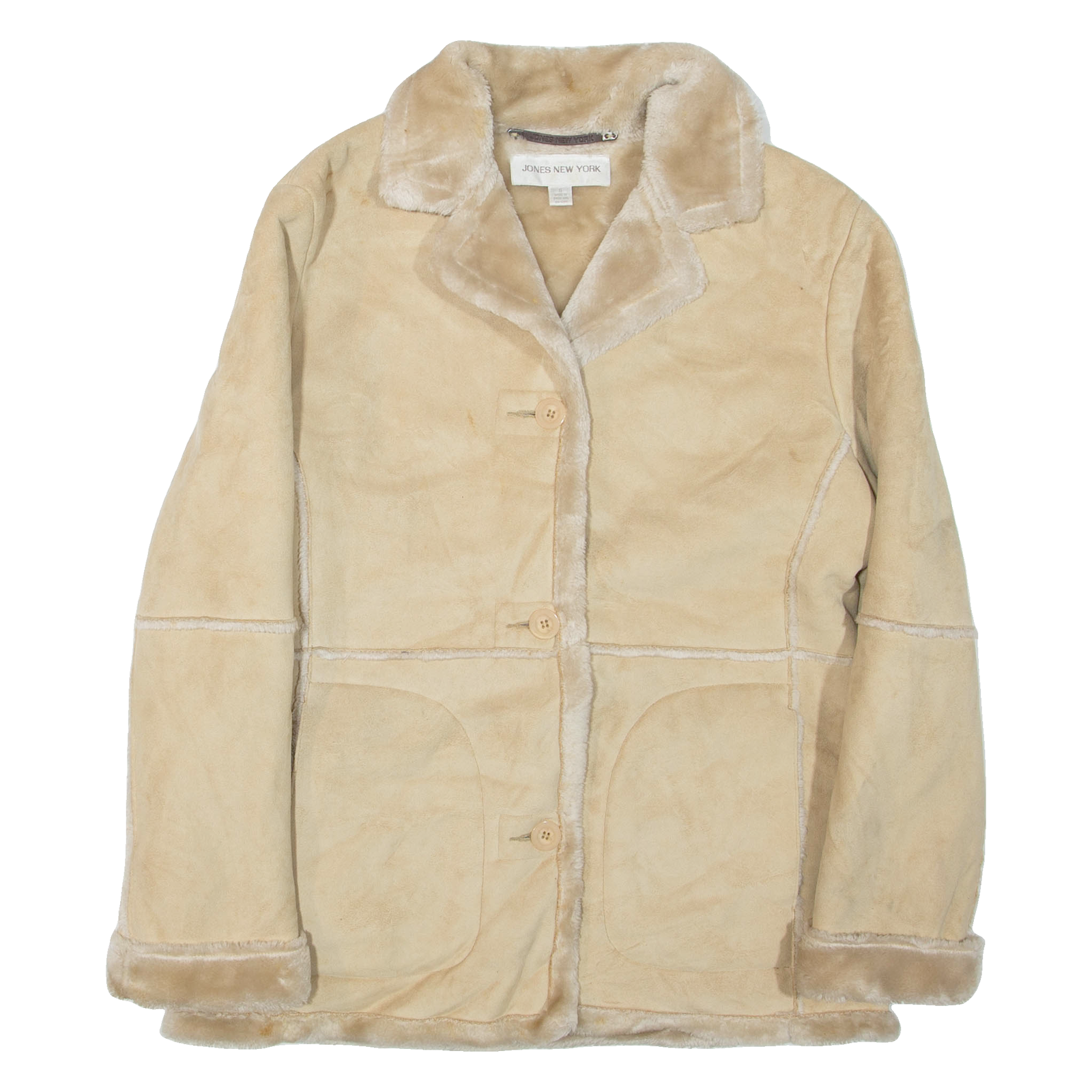 JONES NEW YORK Womens Coat Beige S Refurbished - N/A refurbished available on Cerqular