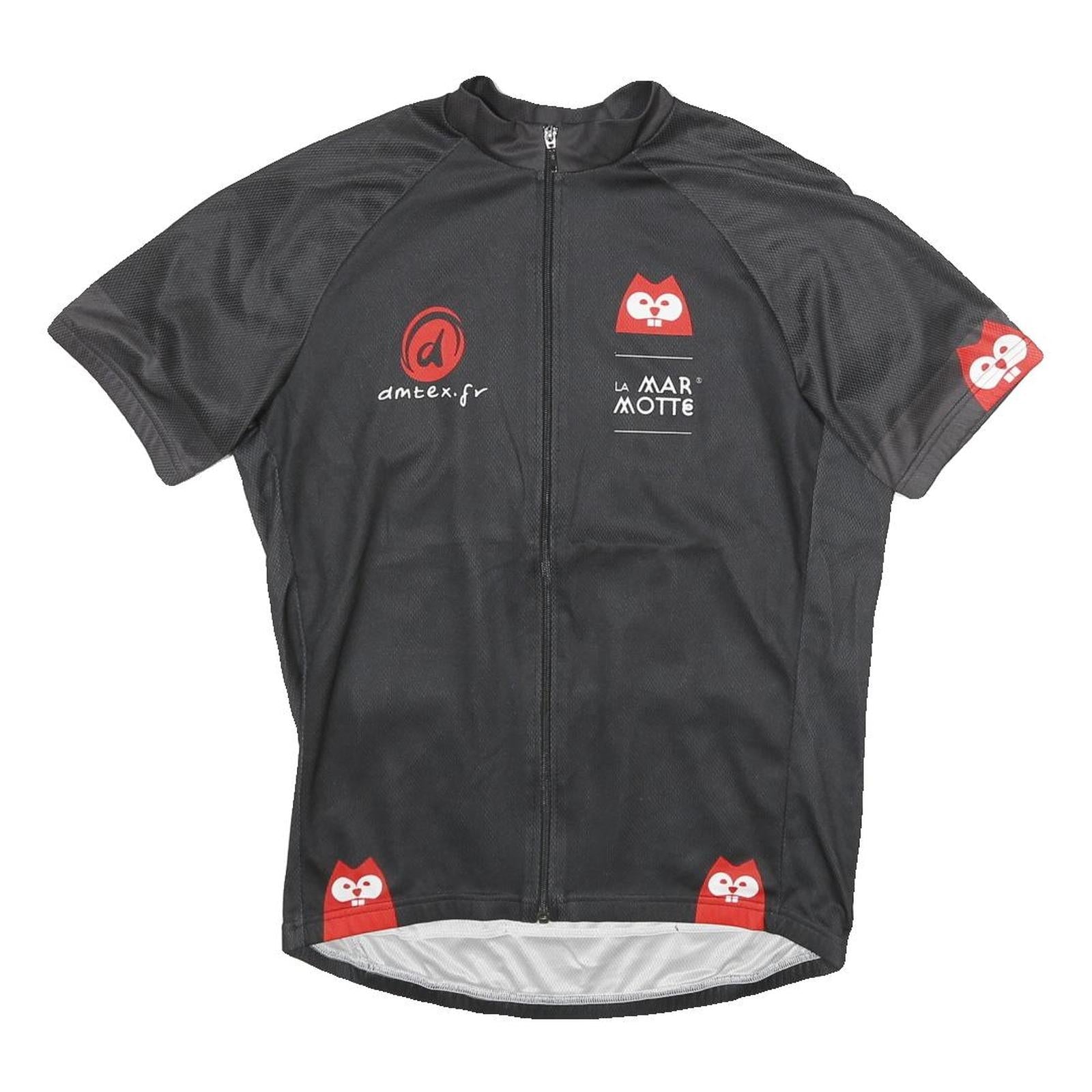 DMTEX Mens Black Cycling Jersey M Short Sleeve Round Neck Sports Print Refurbished - N/A refurbished available on Cerqular