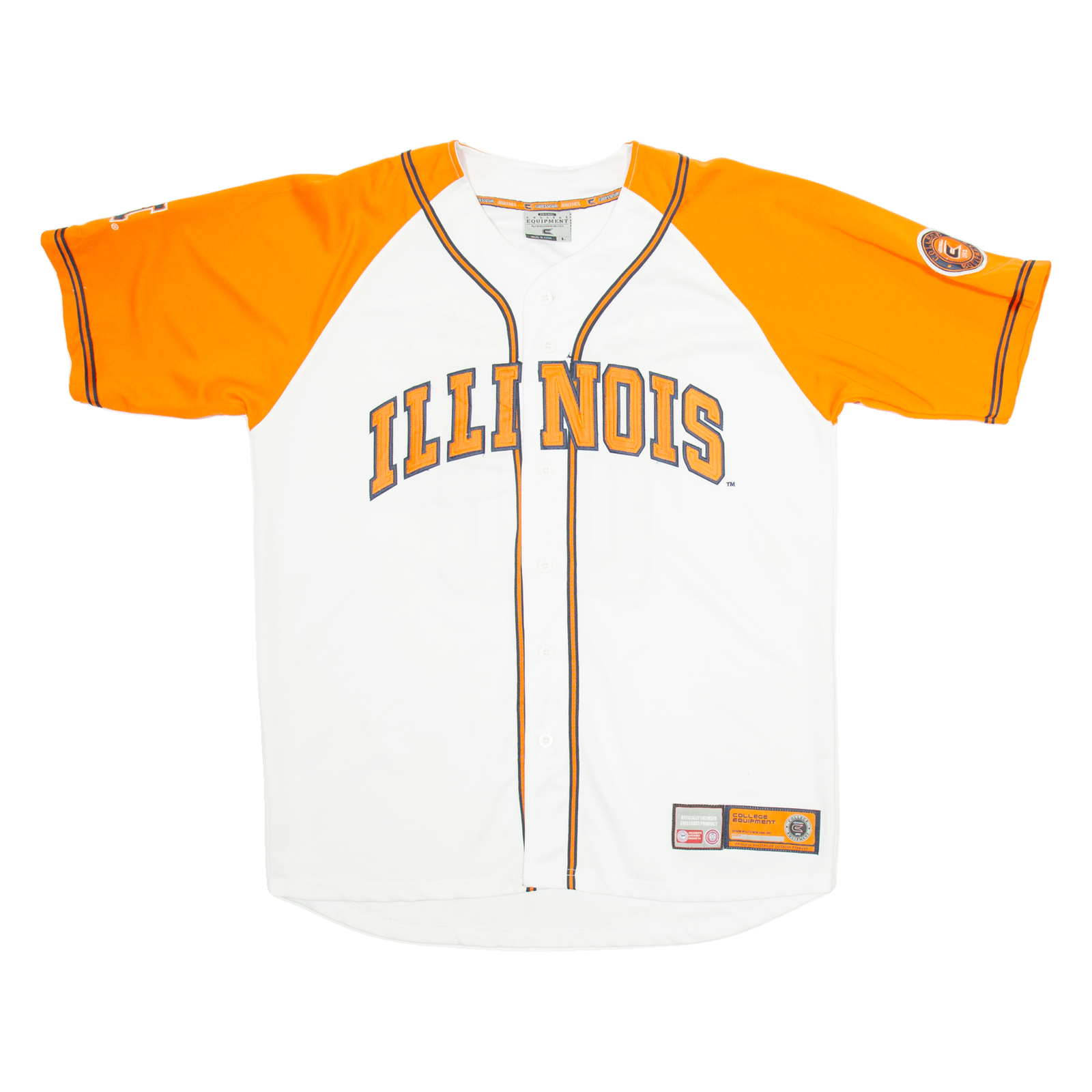 COLLEGE EQUIPMENT Illinois Mens Jersey White USA V-Neck XL Refurbished - N/A refurbished available on Cerqular