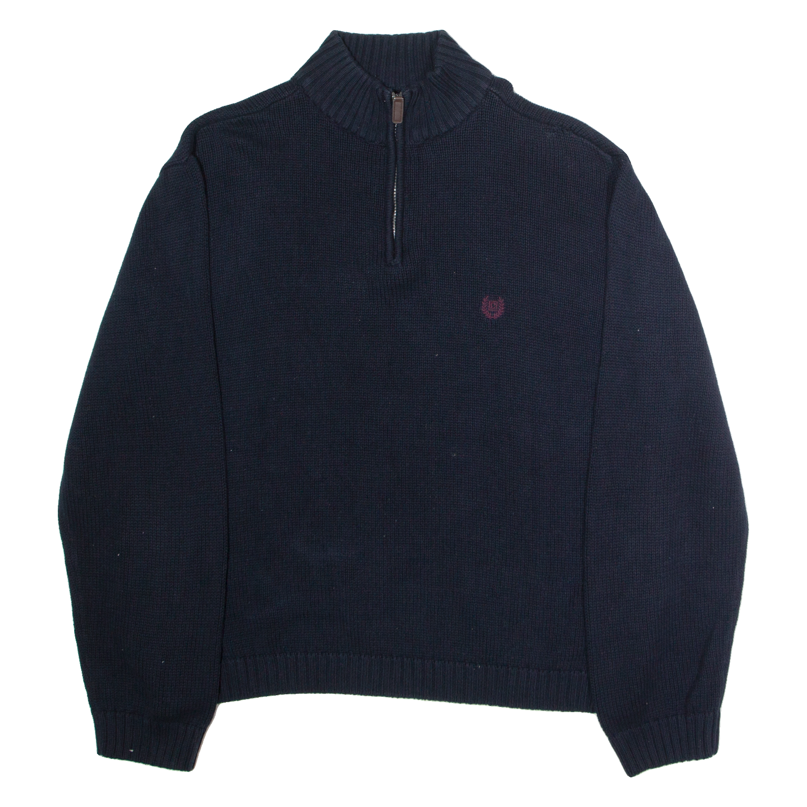 CHAPS Mens Jumper Black 1/4 Zip Tight Knit XL Refurbished - N/A refurbished available on Cerqular