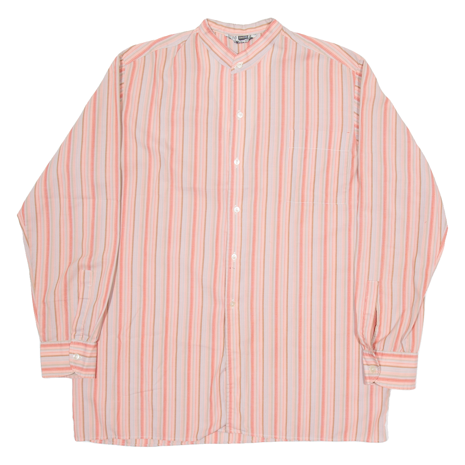 BENECAID Mens Shirt Orange Striped Long Sleeve M Refurbished - N/A refurbished available on Cerqular