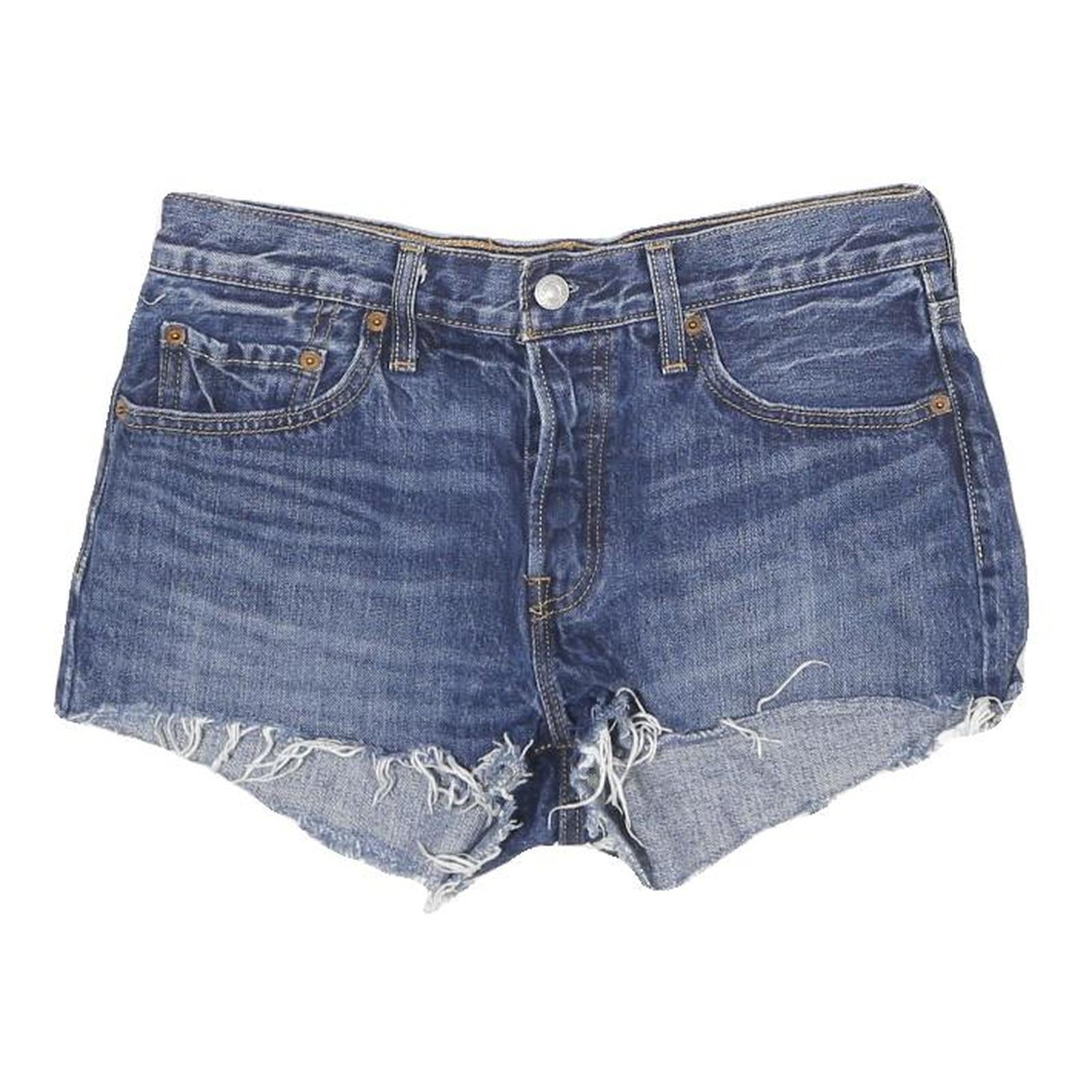 LEVI'S Womens Denim Blue Cut-Off Shorts S W27 Frayed Hem Casual Refurbished - N/A refurbished available on Cerqular