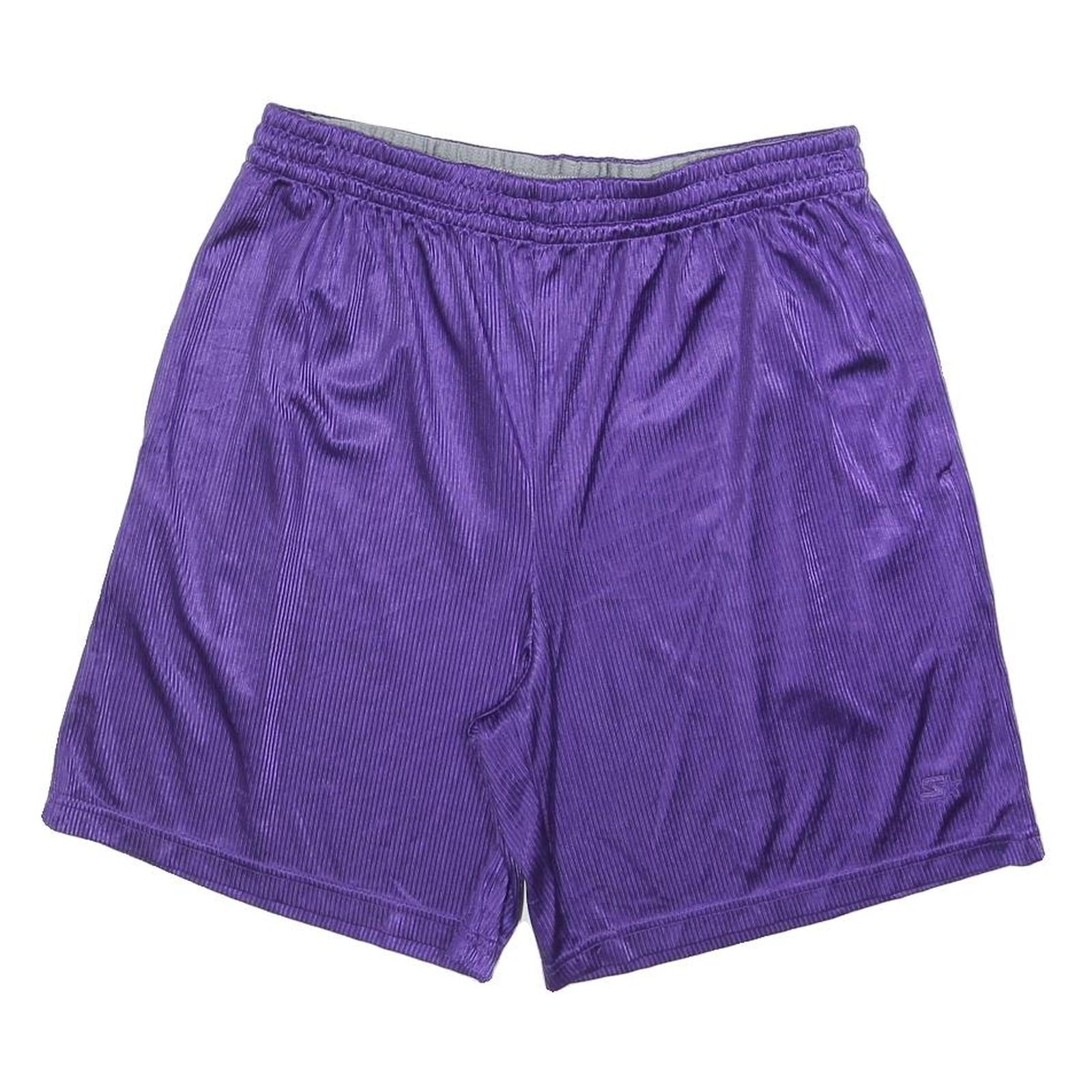 STARTER Mens Purple Casual Shorts L W32 Polyester Comfortable Fit Refurbished - N/A refurbished available on Cerqular