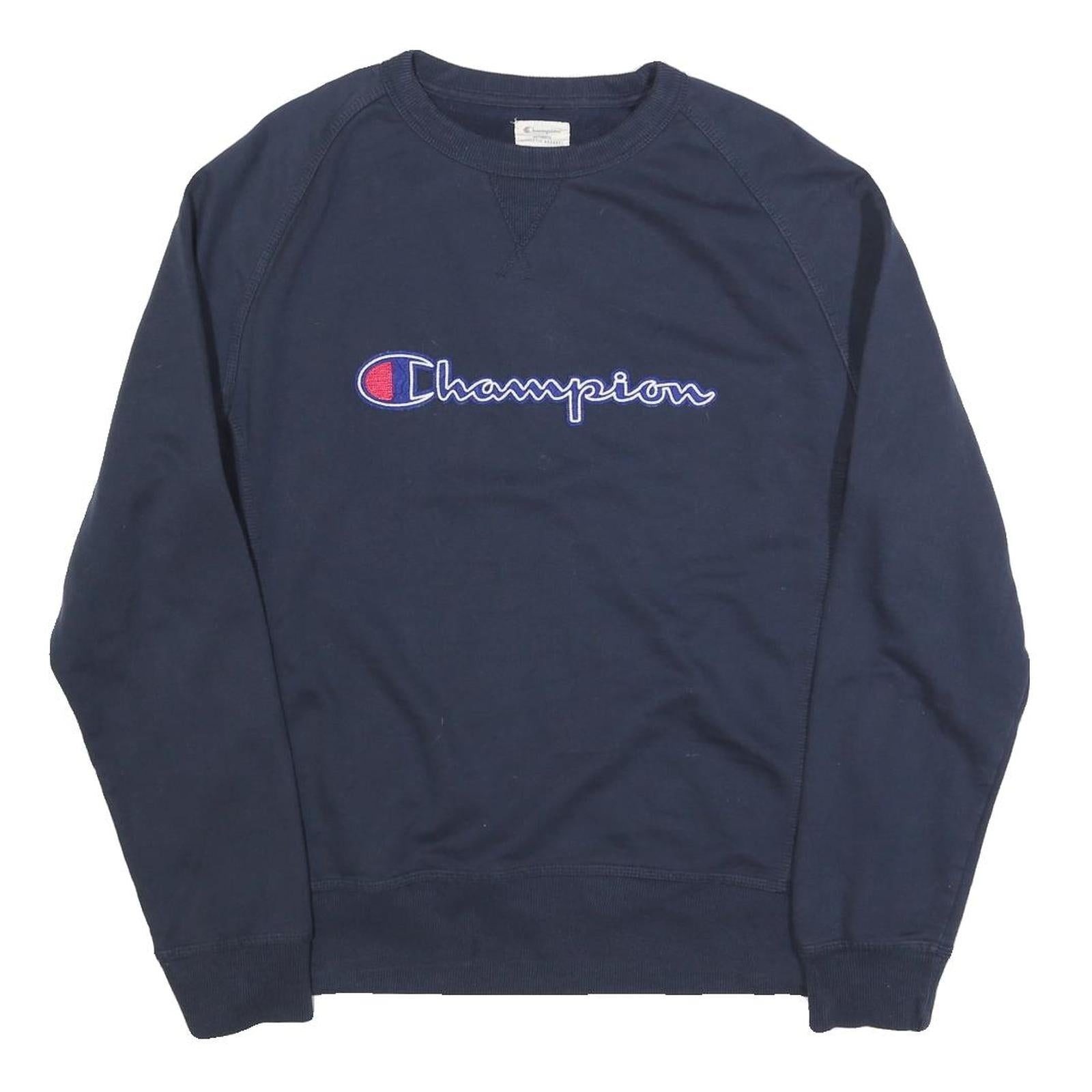 Buy CHAMPION Mens Blue Crew Neck XL Cotton Blend Sweatshirt Pullover Logo Refurbished - $33.79 CHAMPION Mens Blue Crew Neck XL Cotton Blend Sweatshirt Pullover Logo Refurbished - N/A refurbished available on Cerqular