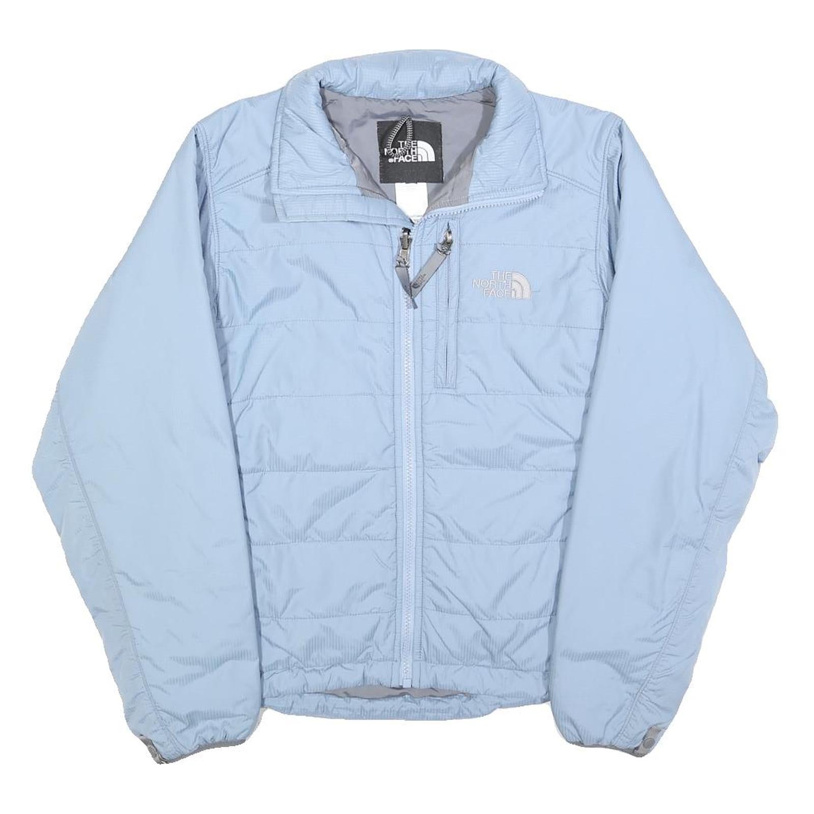 THE NORTH FACE Womens Light Blue Zip Up Polyester Blend Jacket XS Puffer Outdoor Refurbished - N/A refurbished available on Cerqular