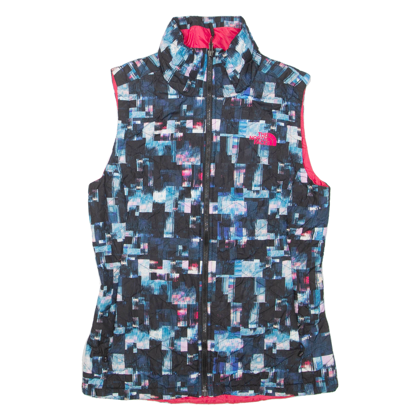 THE NORTH FACE Womens Gilet Blue Crazy Pattern XS Refurbished - N/A refurbished available on Cerqular