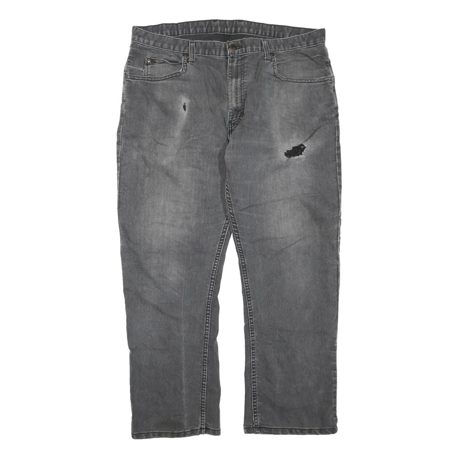 DICKIES Womens Grey Regular Jeans Denim W40 L28 Distressed Cotton Blend Zip Refurbished - N/A refurbished available on Cerqular