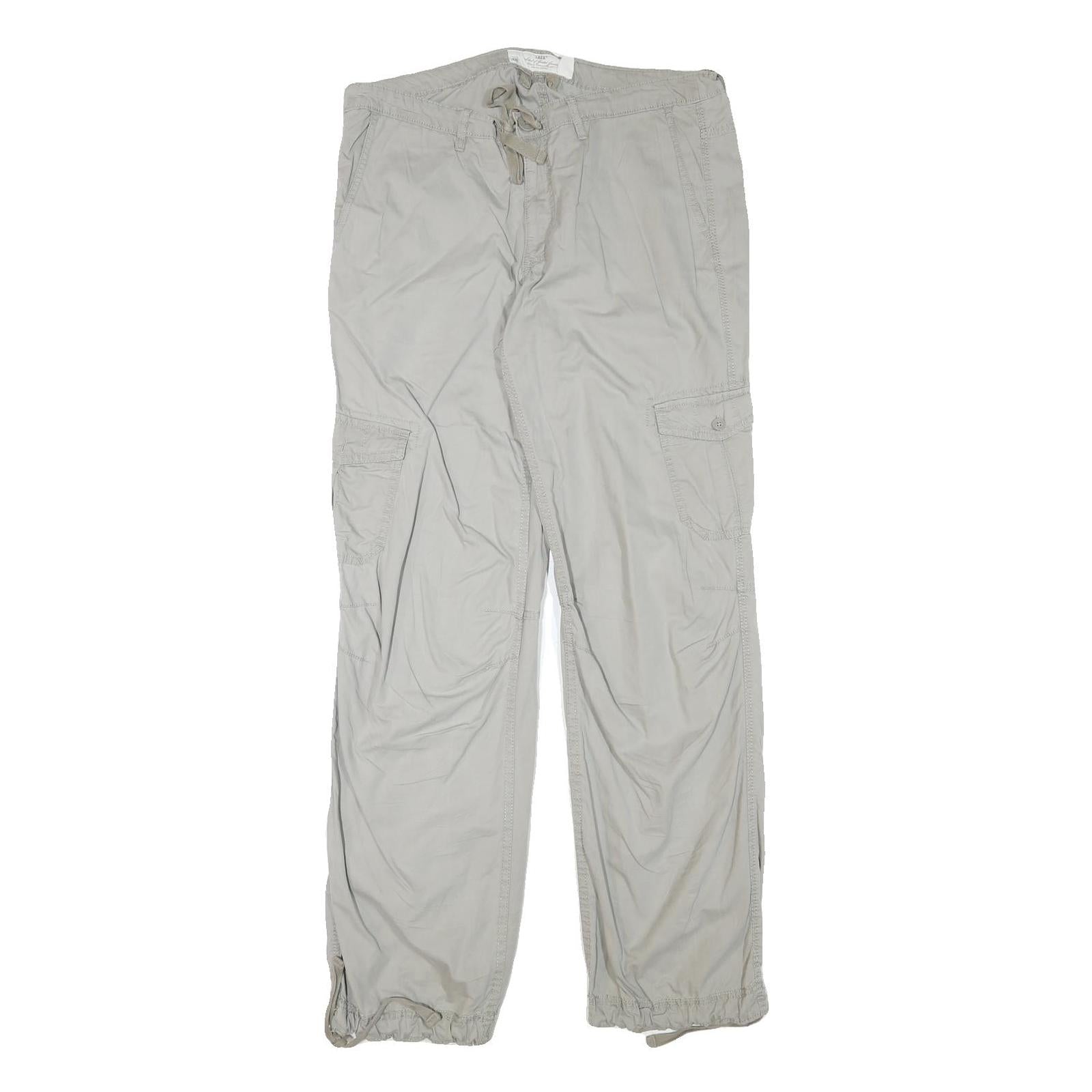 H&M Mens Cotton Blend Beige Regular Fit Cargo Trousers W34 L34 Comfortable Refurbished - N/A refurbished available on Cerqular
