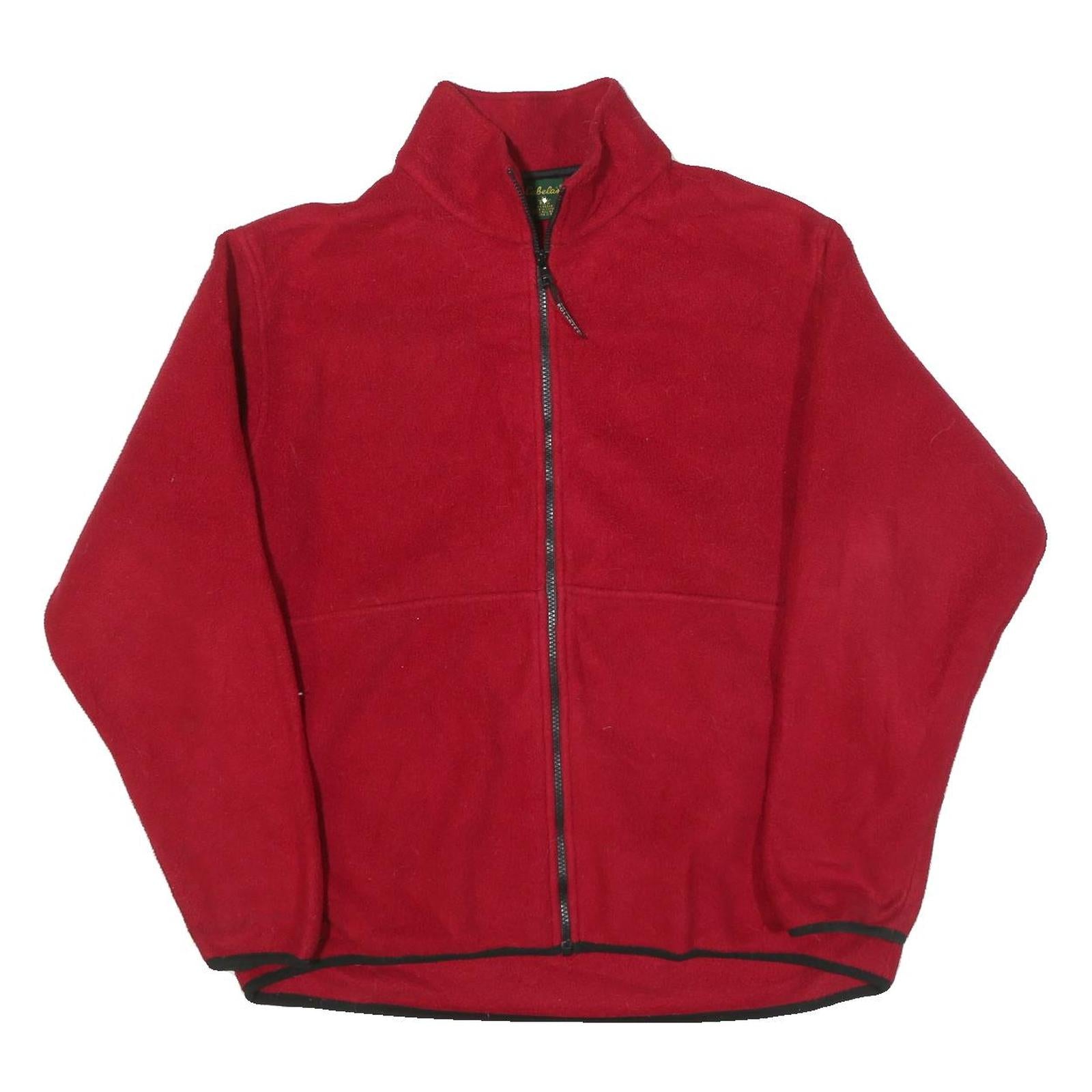 CABELA'S Mens Red Polyester Blend Zip Jacket XL Fleece Outdoor Warm Casual Refurbished - N/A refurbished available on Cerqular