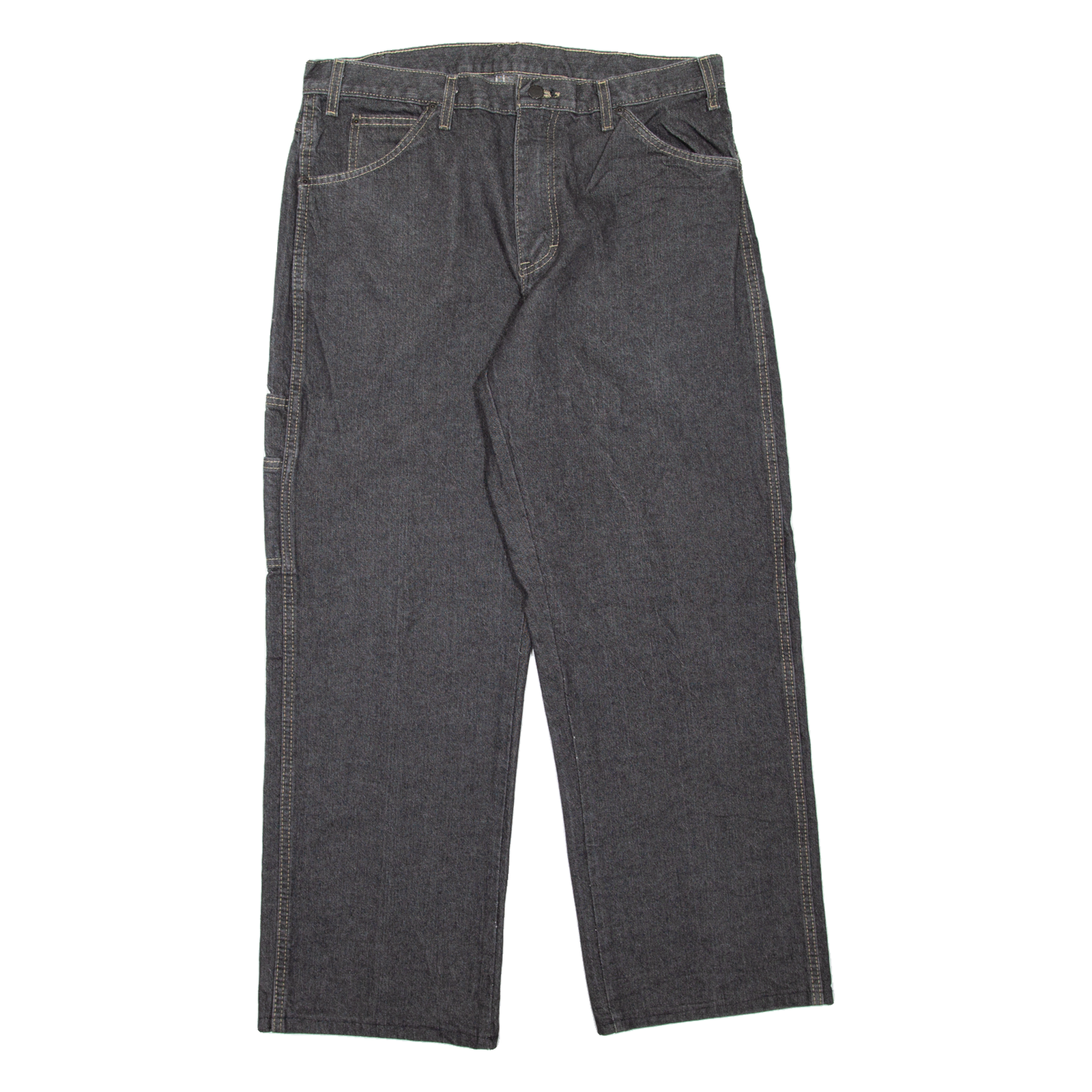 DICKIES Workwear Mens Jeans Grey Relaxed Straight W43 L29 Refurbished - N/A refurbished available on Cerqular