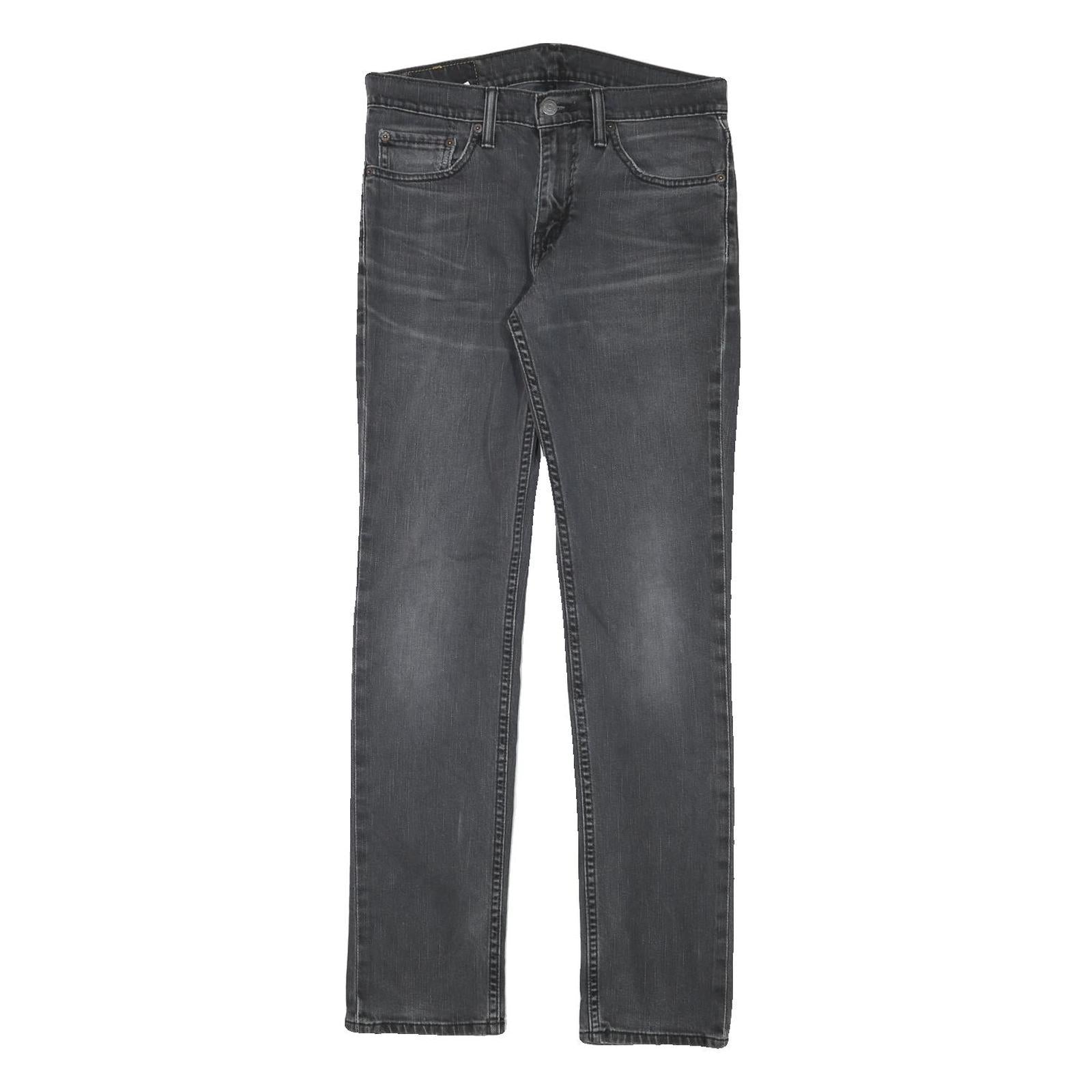 LEVI'S Mens Slim Fit Grey Denim Slim Jeans W30 L31 Stretch Zip Pocket Refurbished - N/A refurbished available on Cerqular