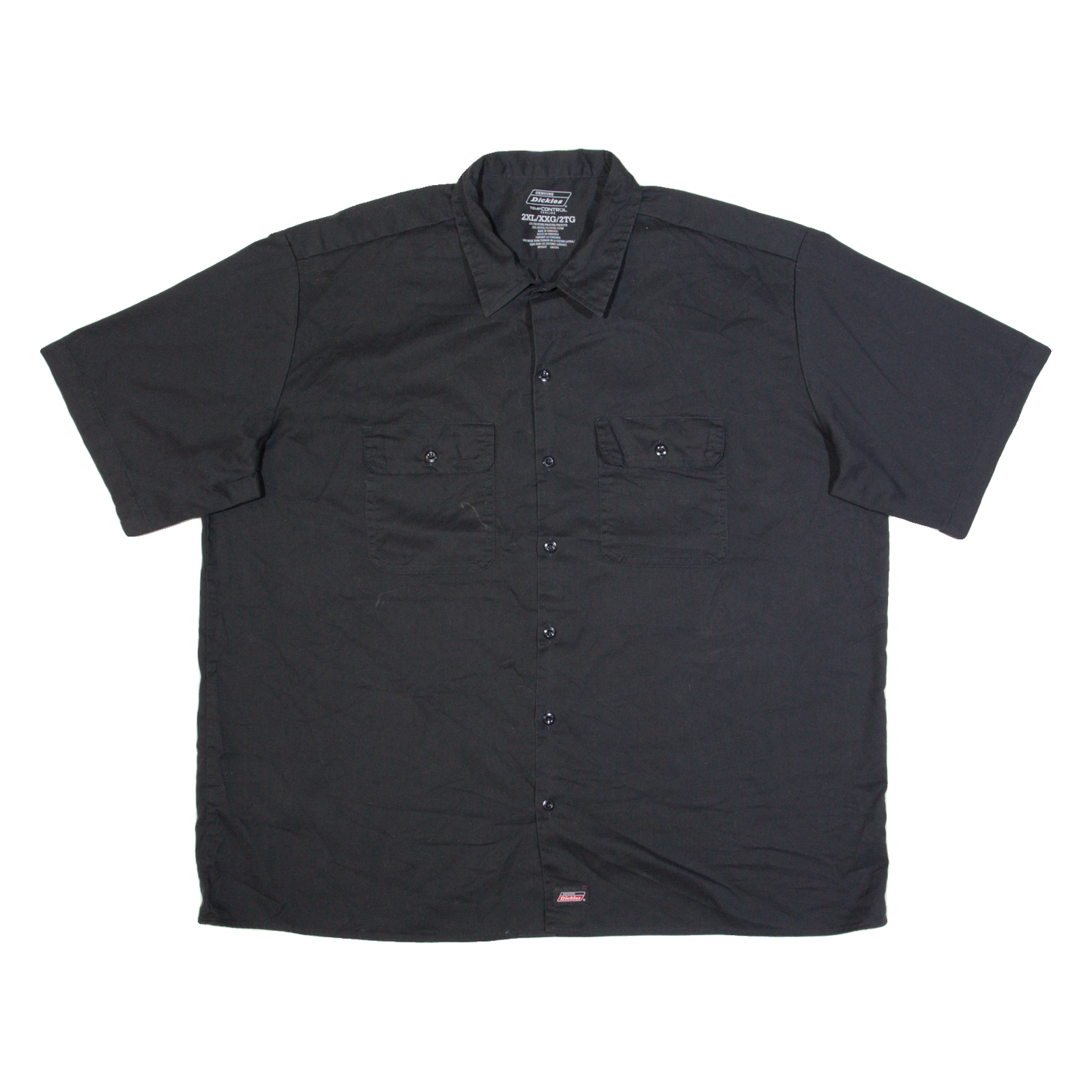 DICKIES Mens Worker Shirt Black 2XL Refurbished - N/A refurbished available on Cerqular