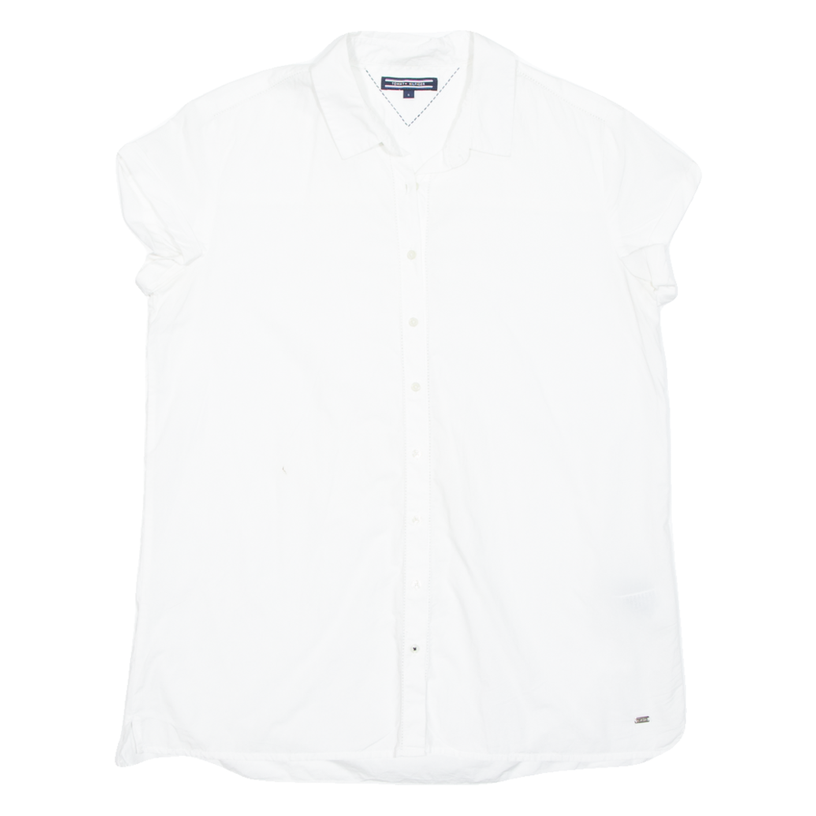 TOMMY HILFIGER Womens Plain Shirt White UK 6 Refurbished - N/A refurbished available on Cerqular