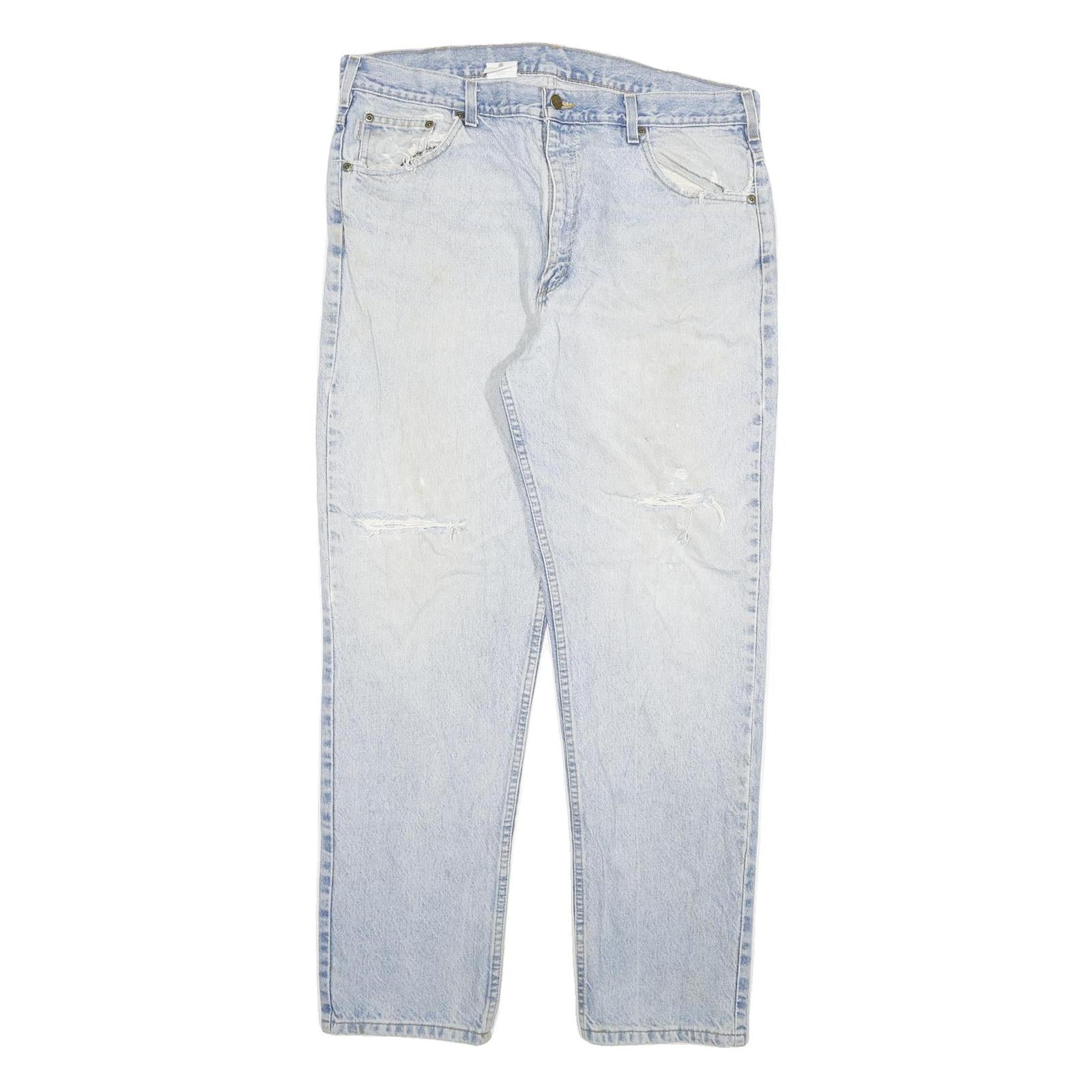 CARHARTT Mens Regular Fit Light Blue Denim Jeans W38 L32 Zip Classic Pockets Refurbished - N/A refurbished available on Cerqular