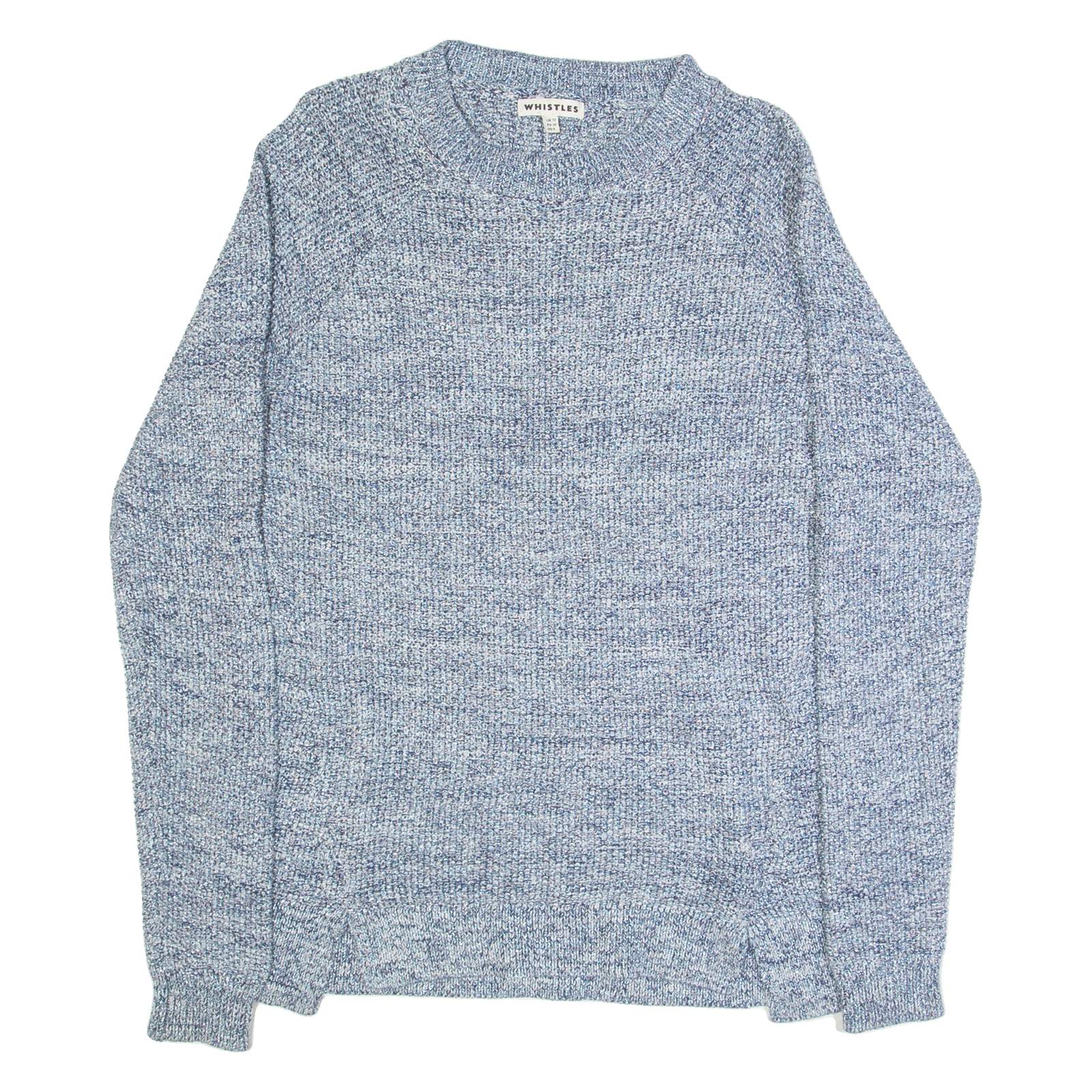 WHISTLES Womens Jumper Blue Tight Knit UK 10 Refurbished - N/A refurbished available on Cerqular