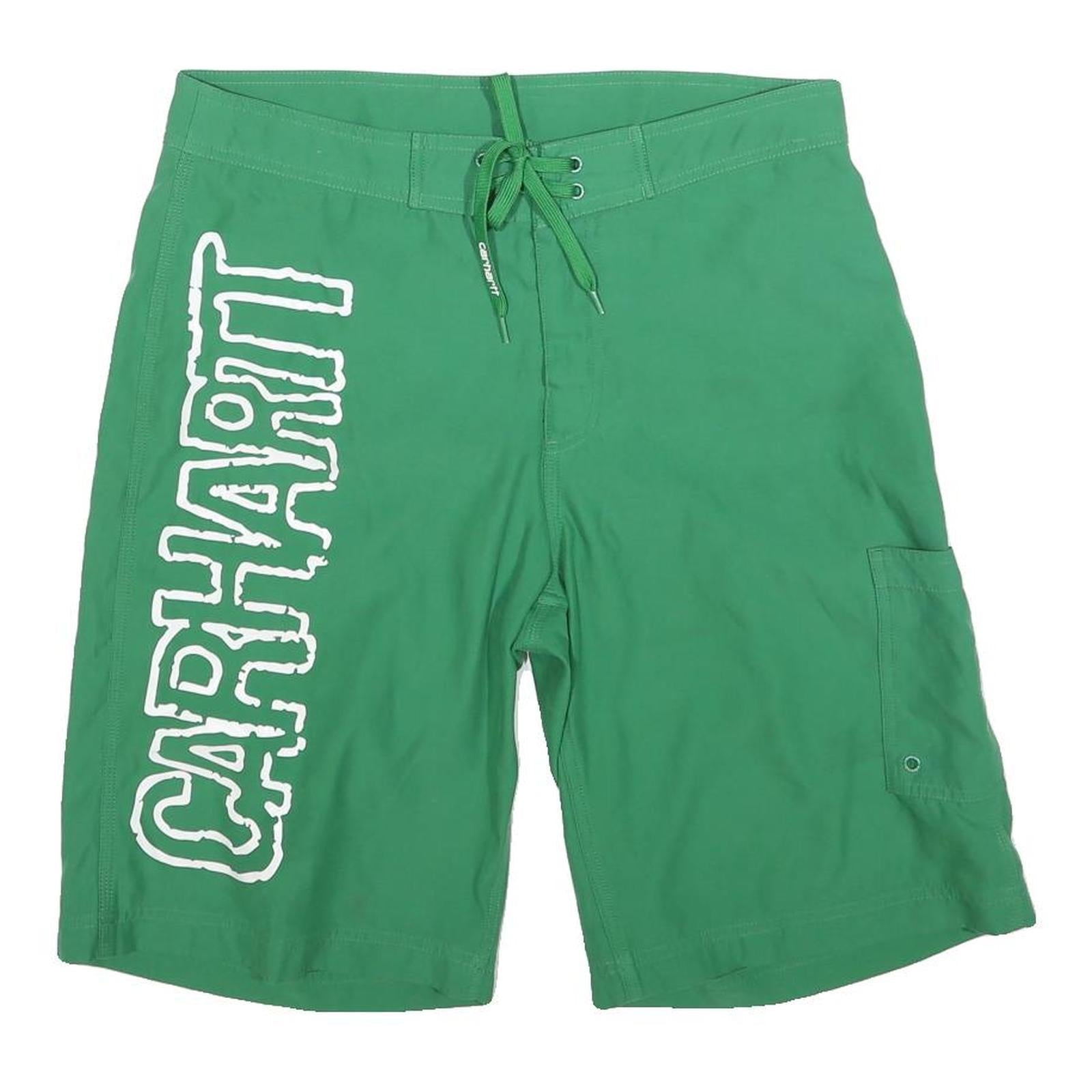 Buy CARHARTT Mens Shorts Green Polyester Blend Casual M W32 Logo Print Drawstring Refurbished - $41.59 CARHARTT Mens Shorts Green Polyester Blend Casual M W32 Logo Print Drawstring Refurbished - N/A refurbished available on Cerqular