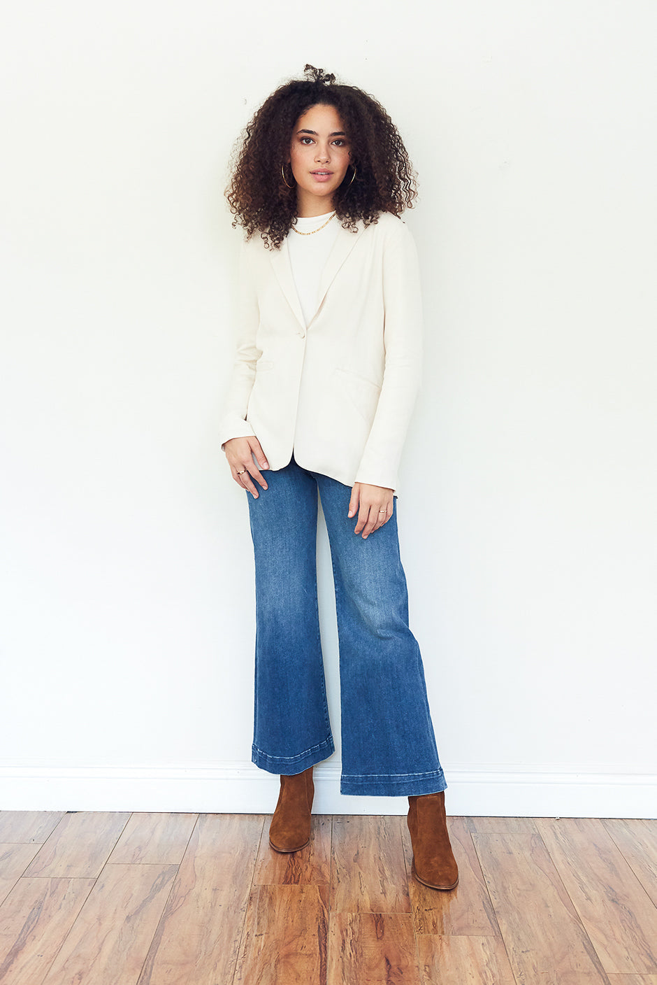 Kate Blazer in Coconut Milk | Size: XS Refurbished - N/A (Paneros is not a known clothing brand. It is possible refurbished available on Cerqular