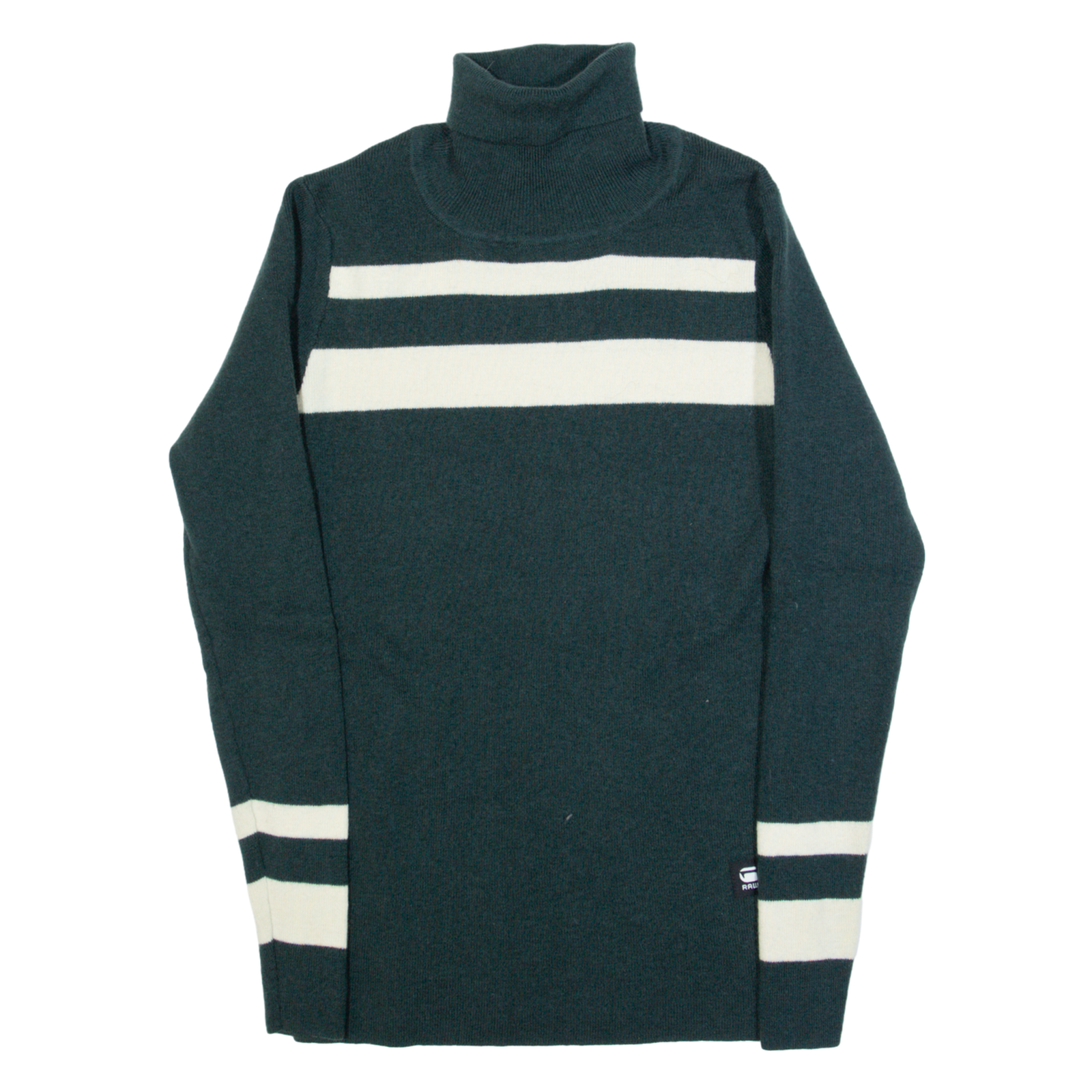 G-STAR Womens Jumper Green Roll Neck Tight Knit Wool L Refurbished - N/A refurbished available on Cerqular