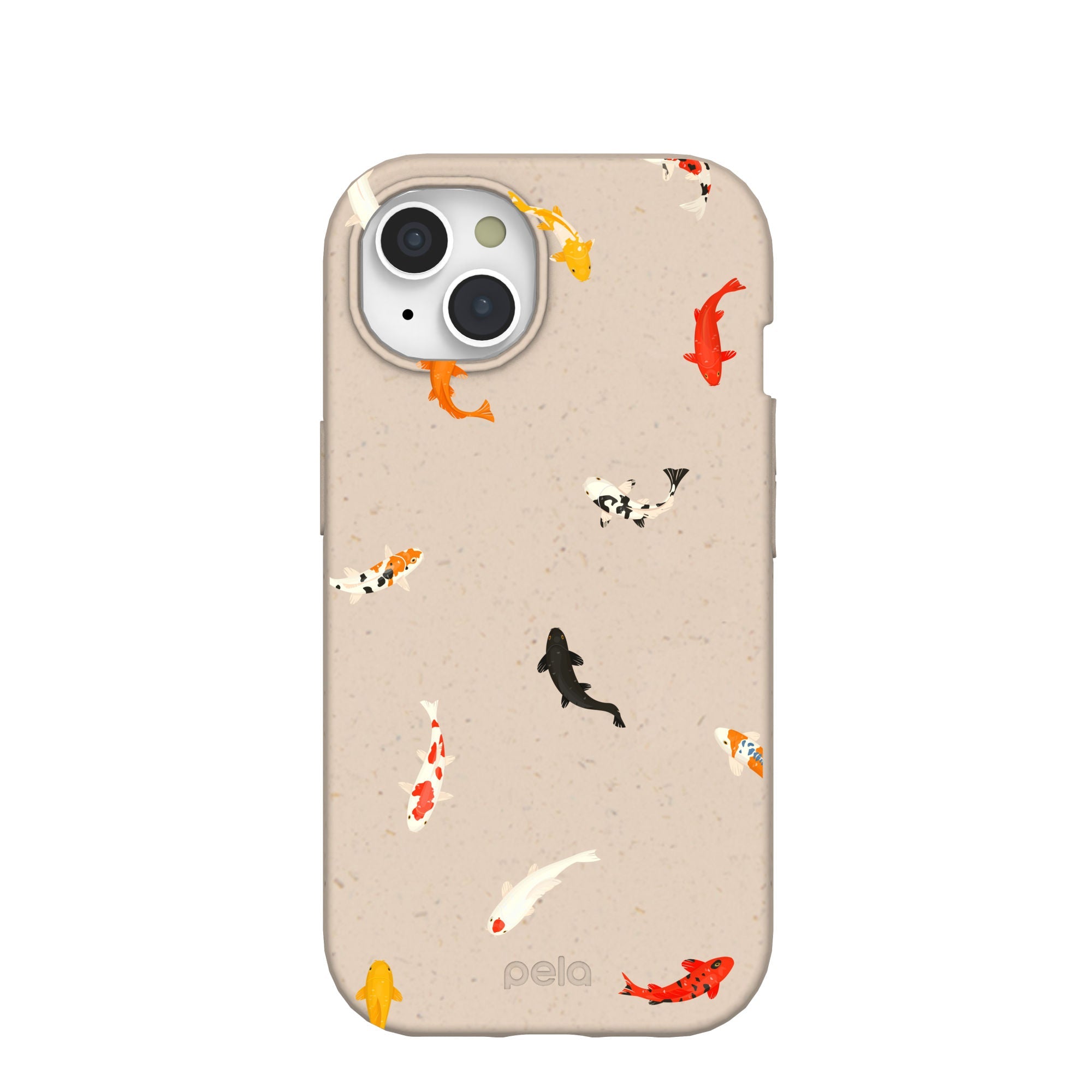 Seashell Lil Koi iPhone 15 Case Refurbished - Pela Case refurbished available on Cerqular