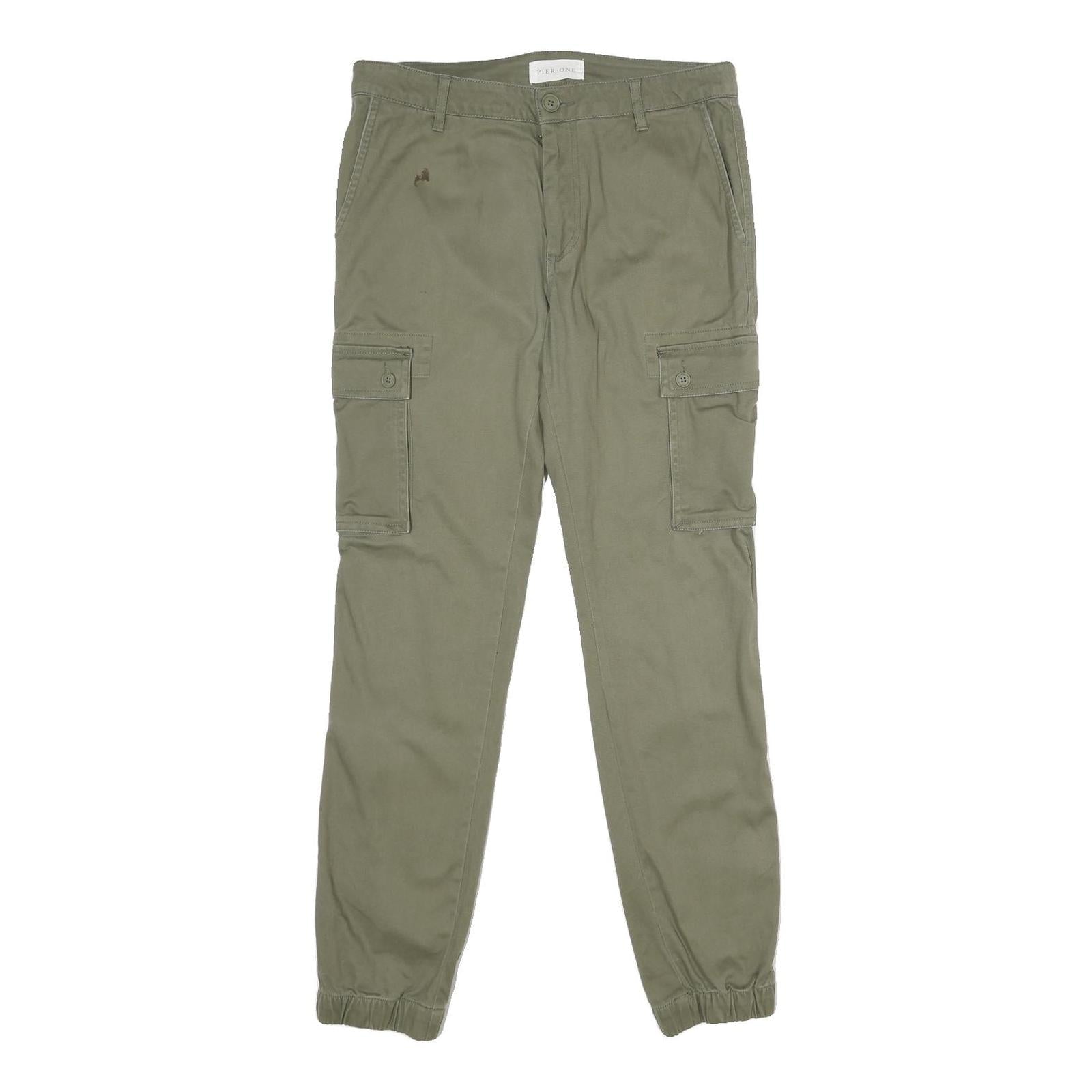 Buy PIER ONE Mens Cotton Blend Green Regular Cargo Jogger Trousers W30 L32 Pocketed Refurbished - $20.79 PIER ONE Mens Cotton Blend Green Regular Cargo Jogger Trousers W30 L32 Pocketed Refurbished - N/A refurbished available on Cerqular