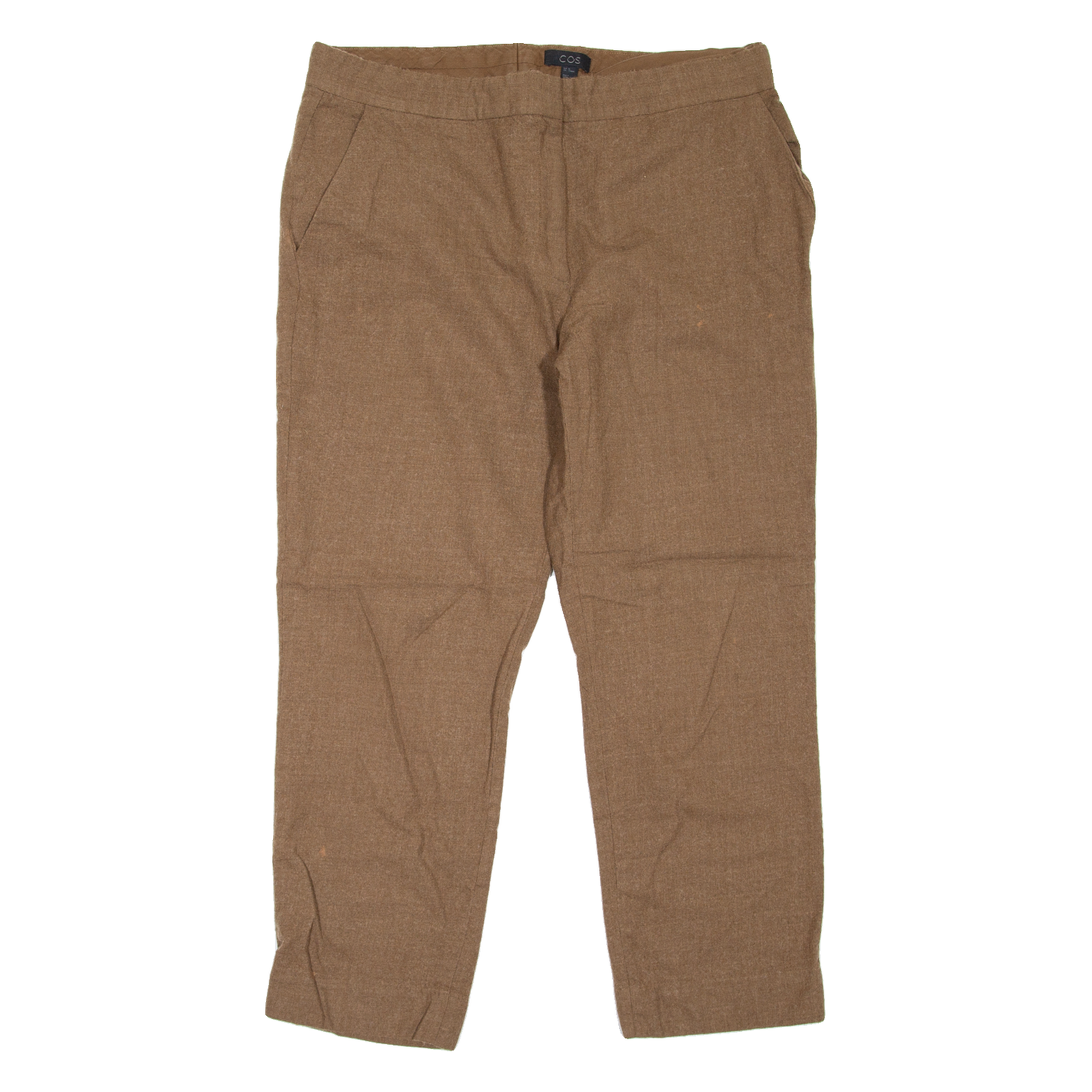 COS Womens Trousers Brown Regular Tapered Wool W34 L26 Refurbished - N/A refurbished available on Cerqular
